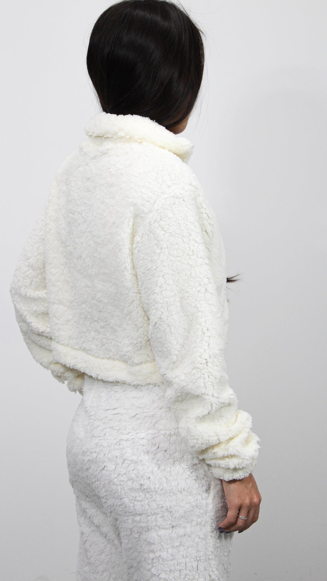 JAQUETA DE PELO SHERPA OFF WHITE
