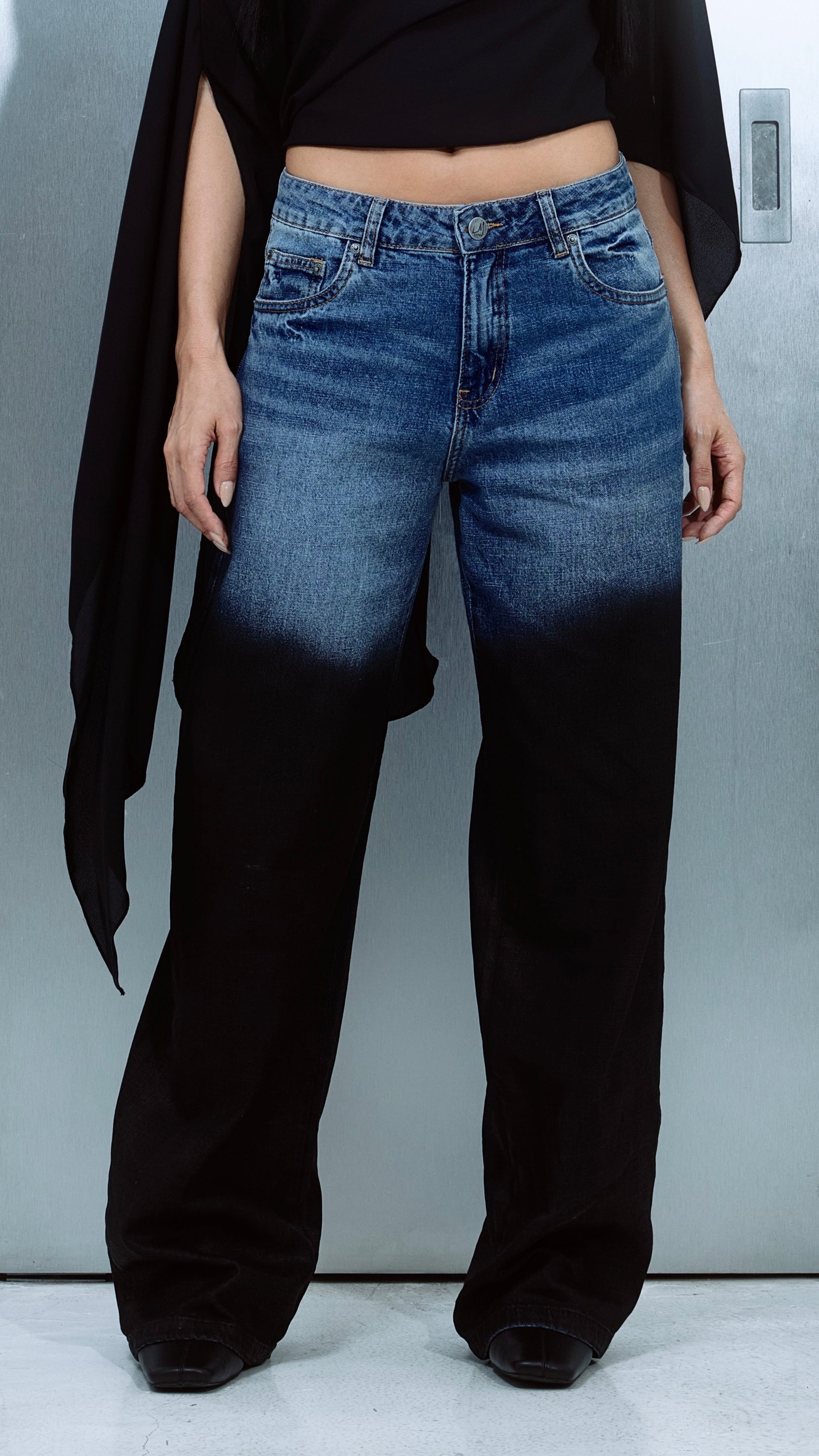 CALÇA JEANS OVERSIZED MIDNIGHT