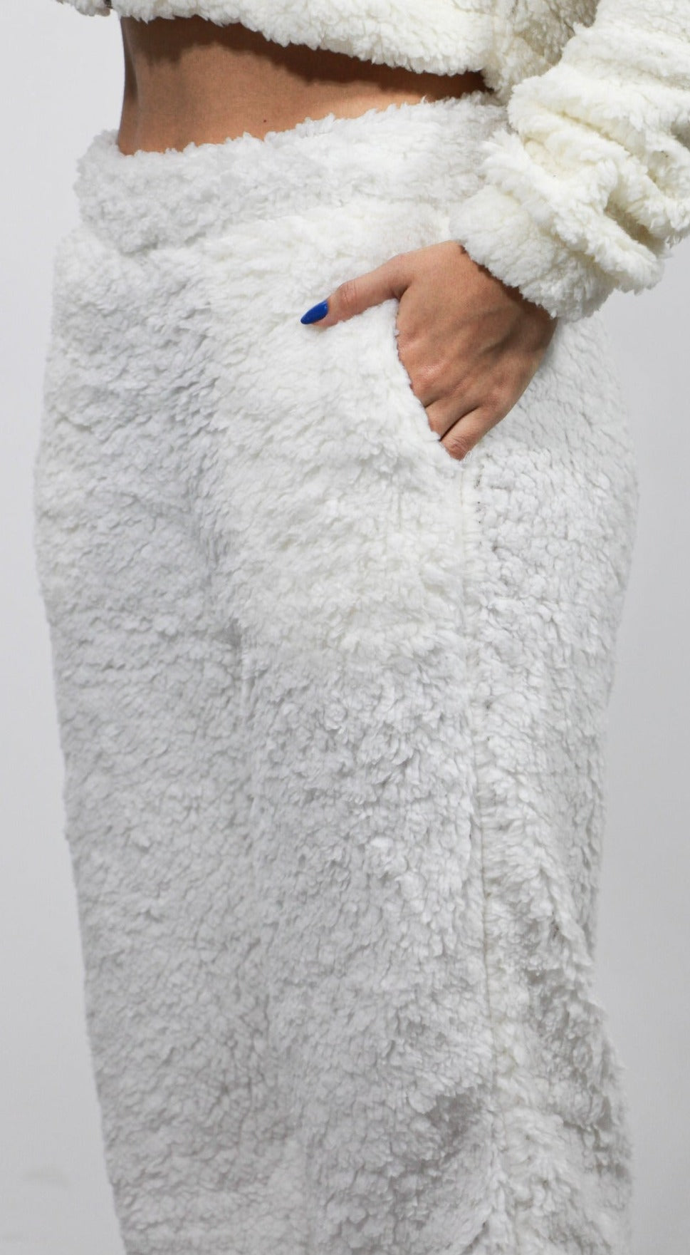 CALÇA DE PELO SHERPA OFF WHITE