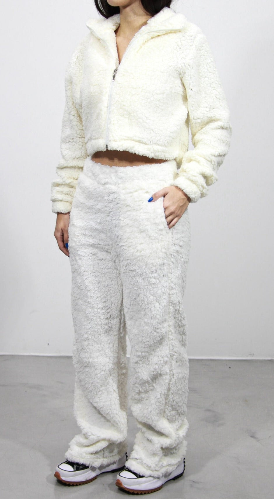 CALÇA DE PELO SHERPA OFF WHITE
