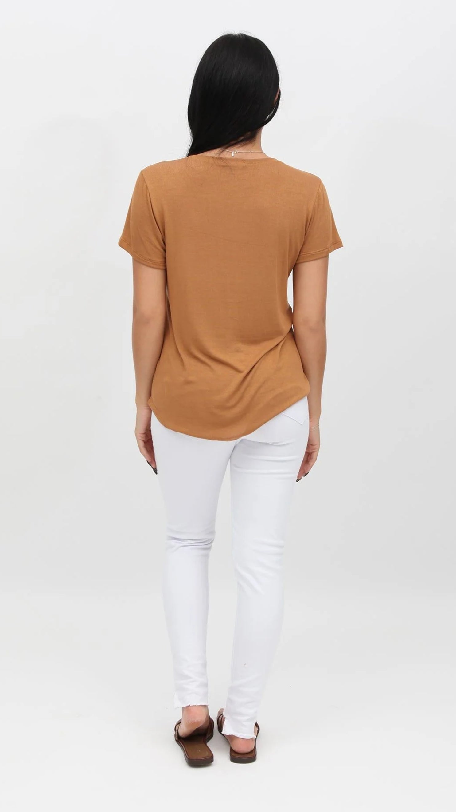 BLUSA BASIC TRICOT CARAMELO