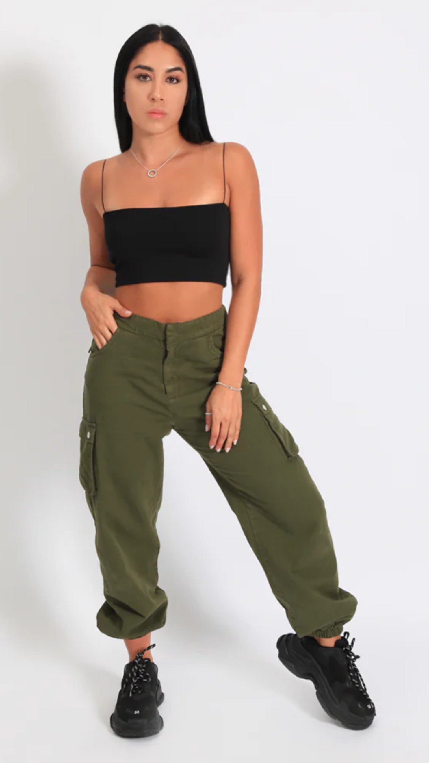 CALÇA CARGO HYPE VERDE MILITAR