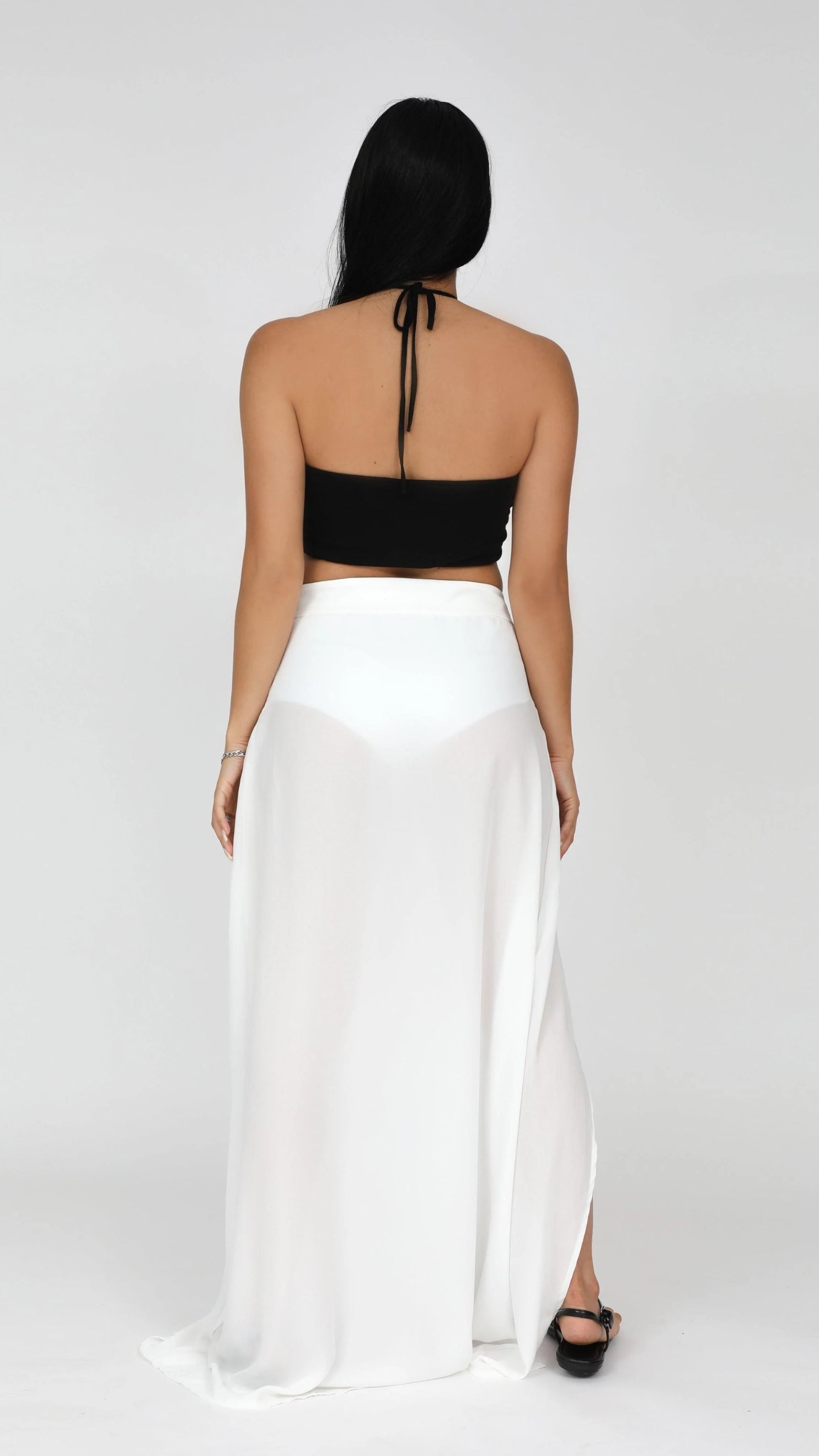 SAIA LONGA FENDA OFF WHITE (SEM HOT PANT)