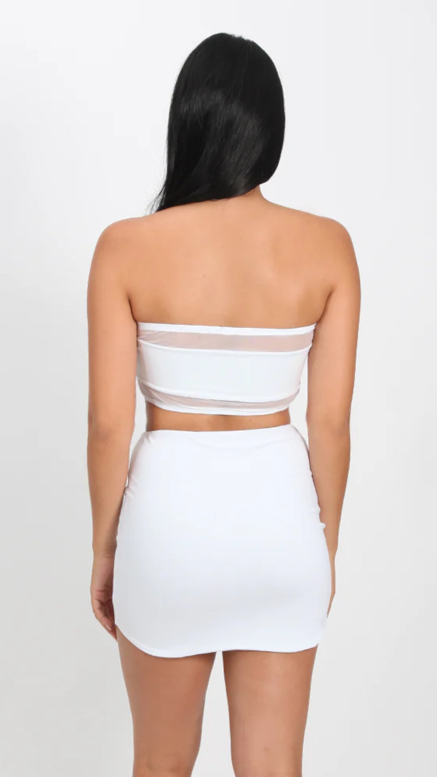 TOP FAIXA TULE BRANCO