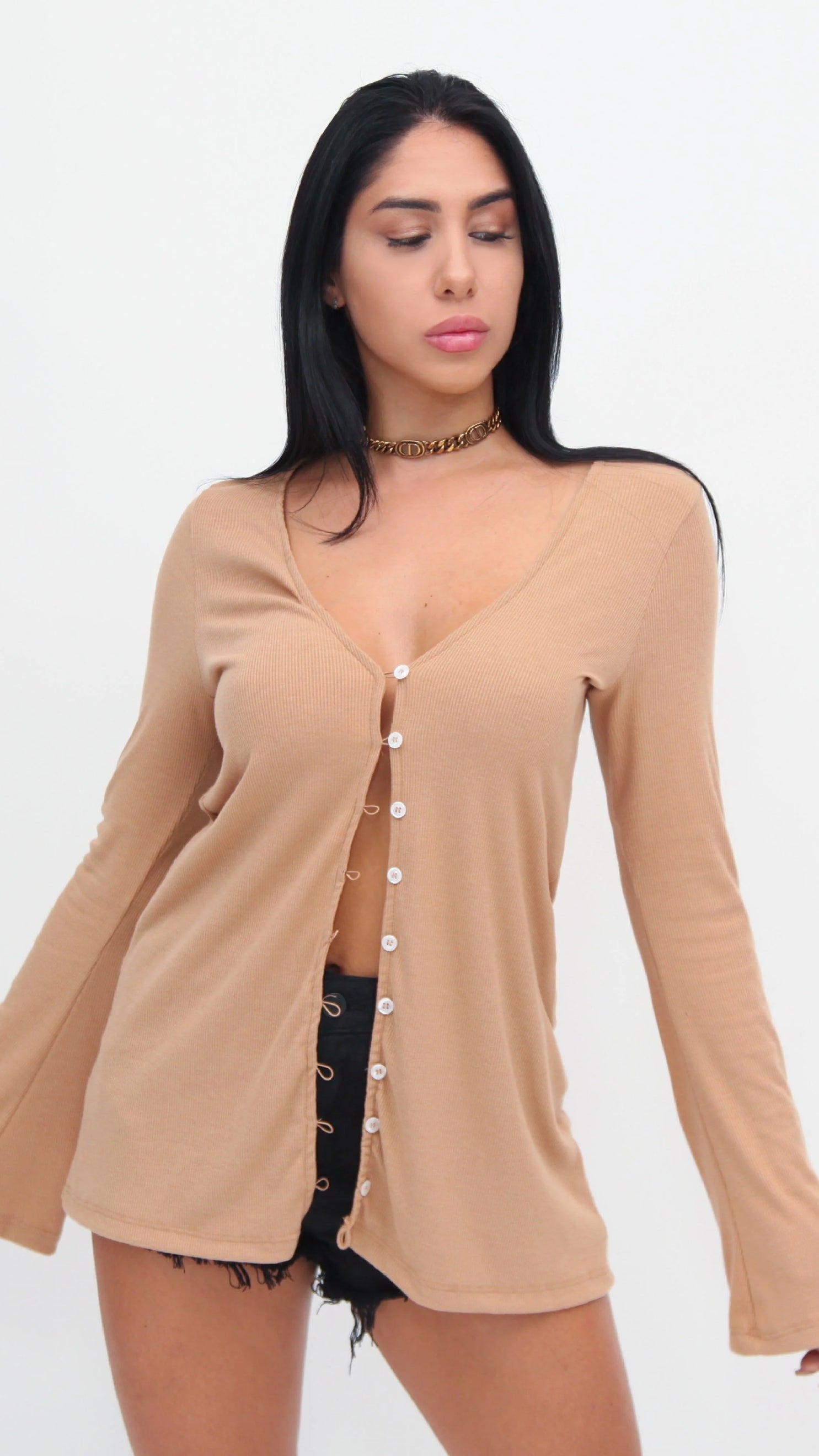 CARDIGAN FLOW NUDE