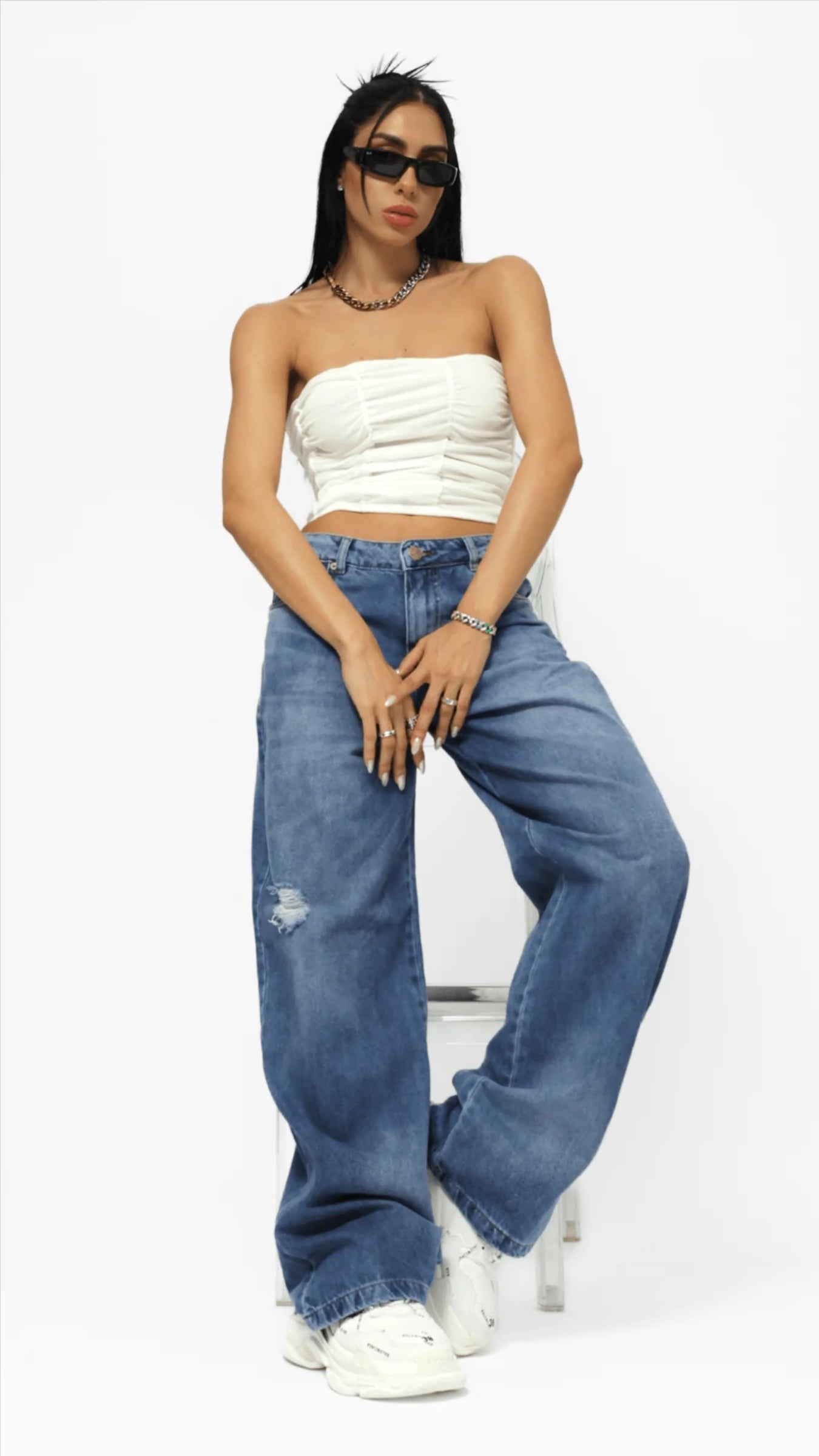 CALÇA JEANS OVERSIZED