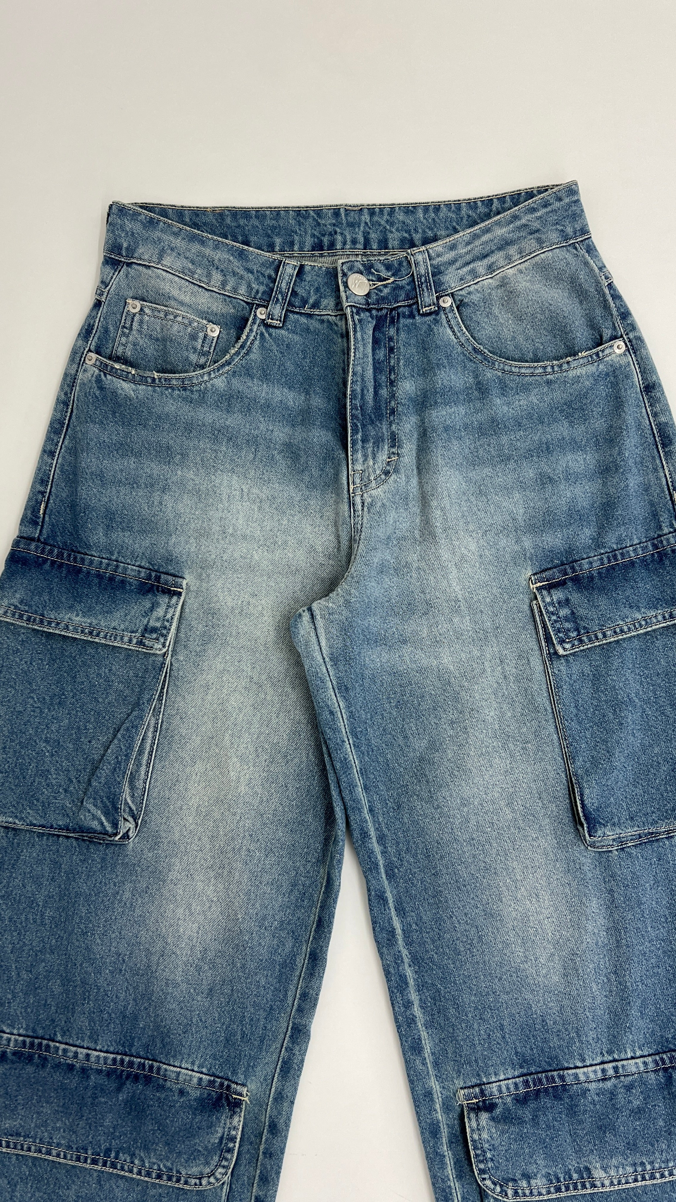 CALÇA JEANS POCKET BABY BLUE