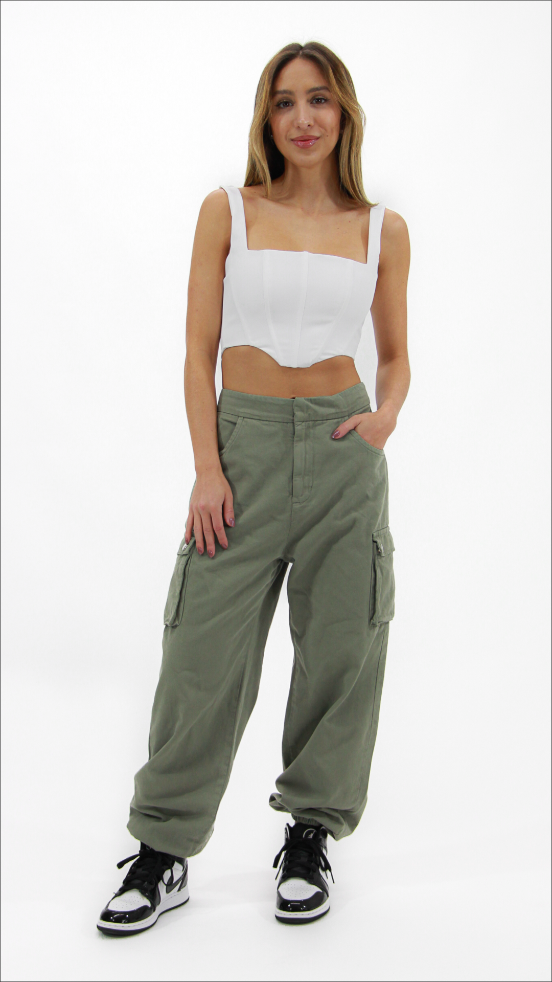 CALÇA CARGO HYPE VERDE MENTA