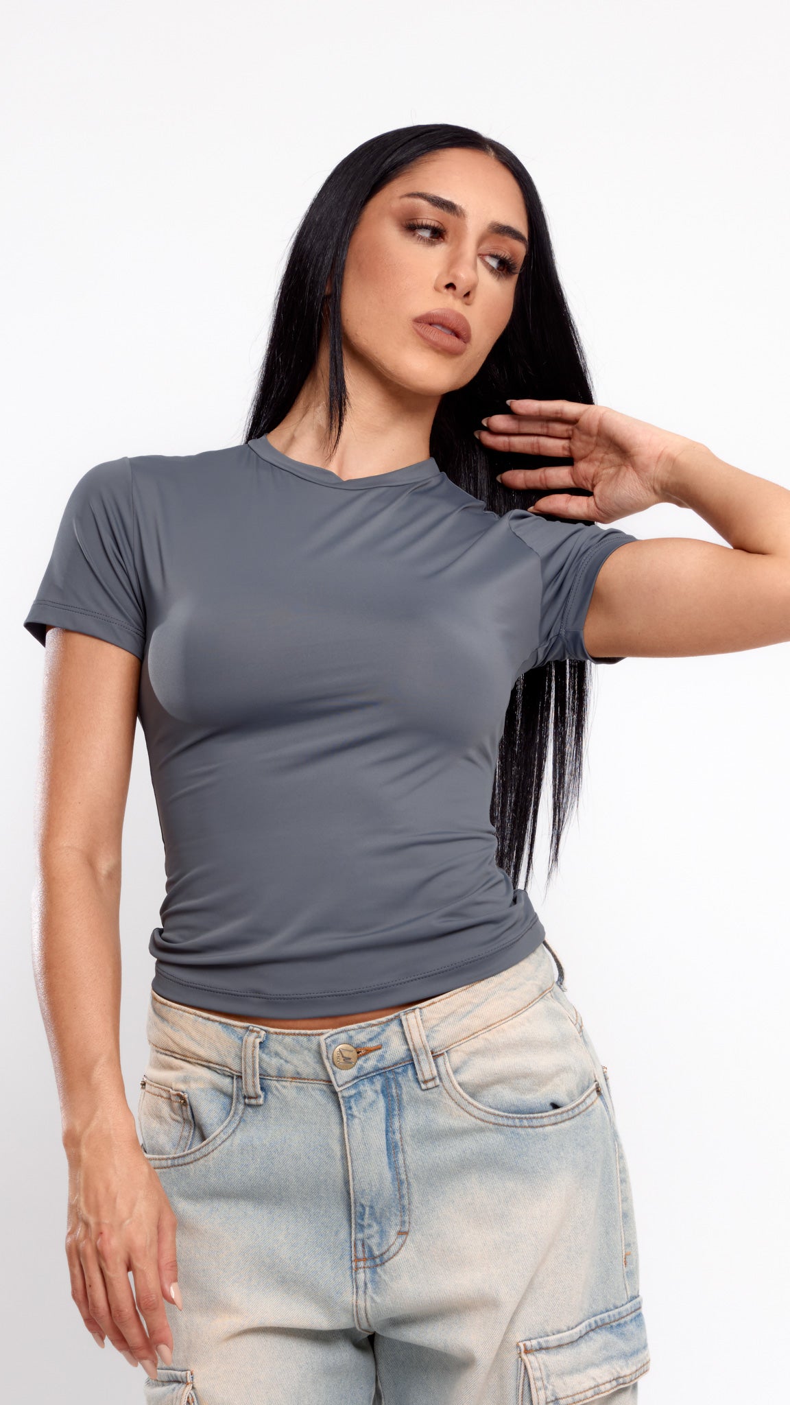 BABY TEE SKINFIT GRAFITE