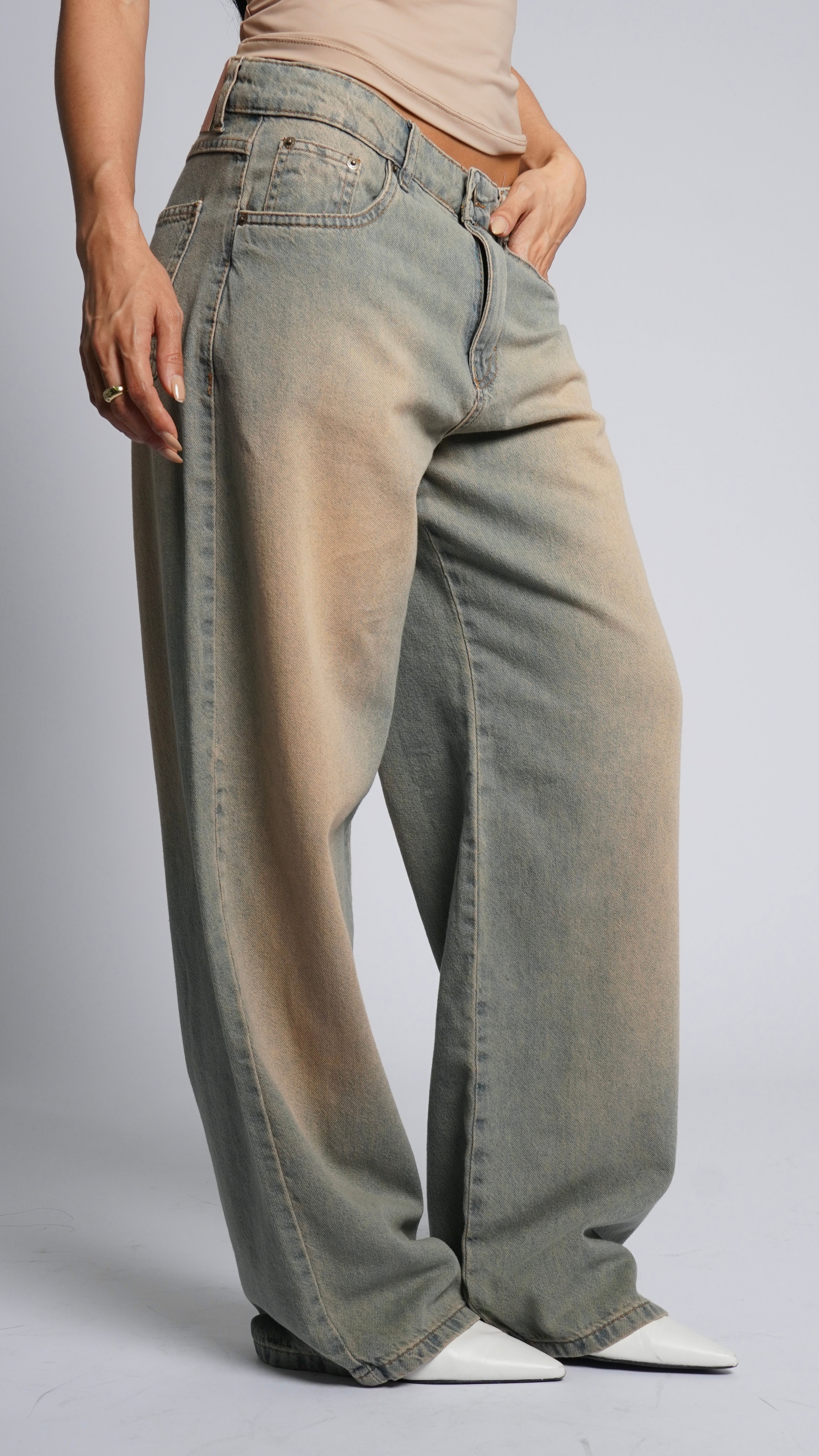 CALÇA JEANS OVERSIZED DESERT MIRAGE