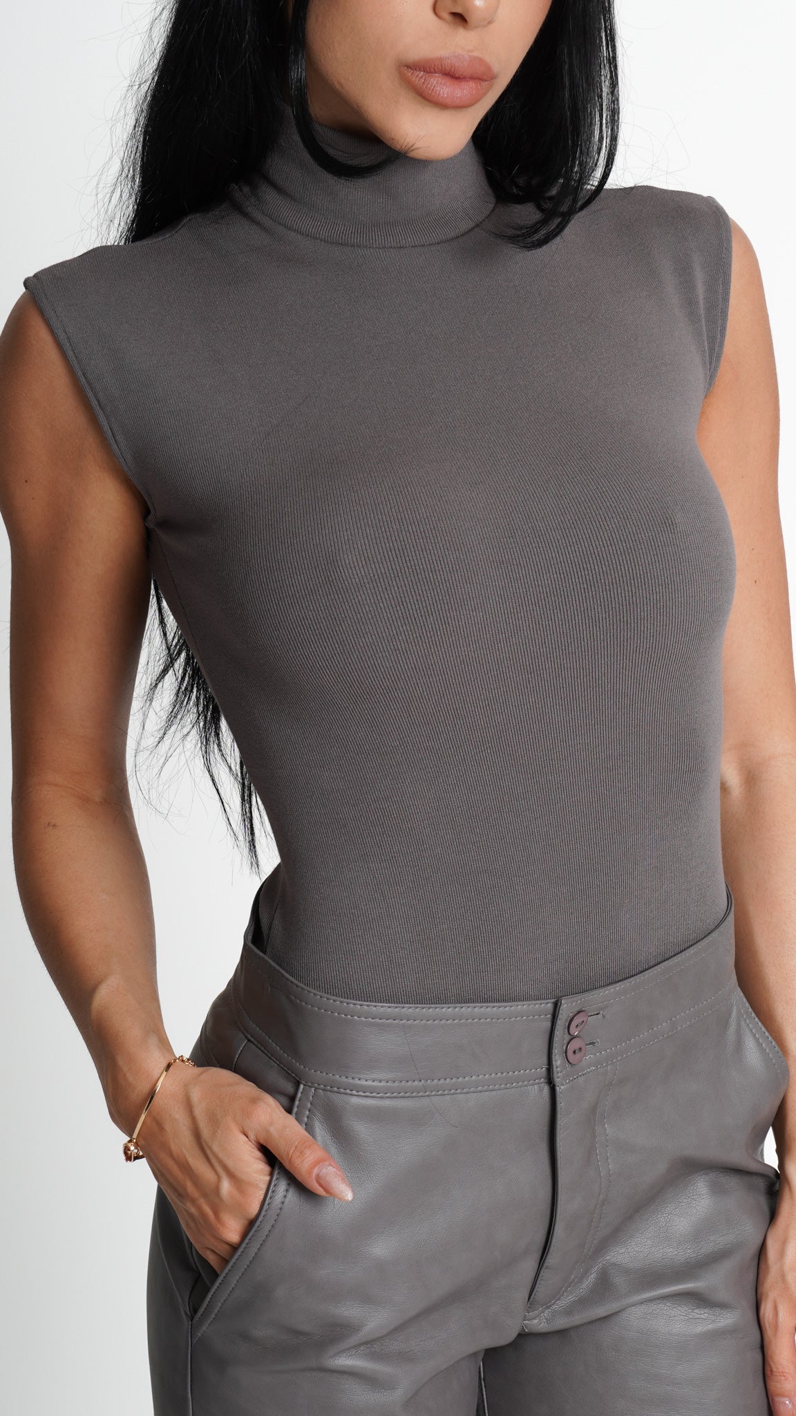 BODY GOLA RIBBED GRAFITE