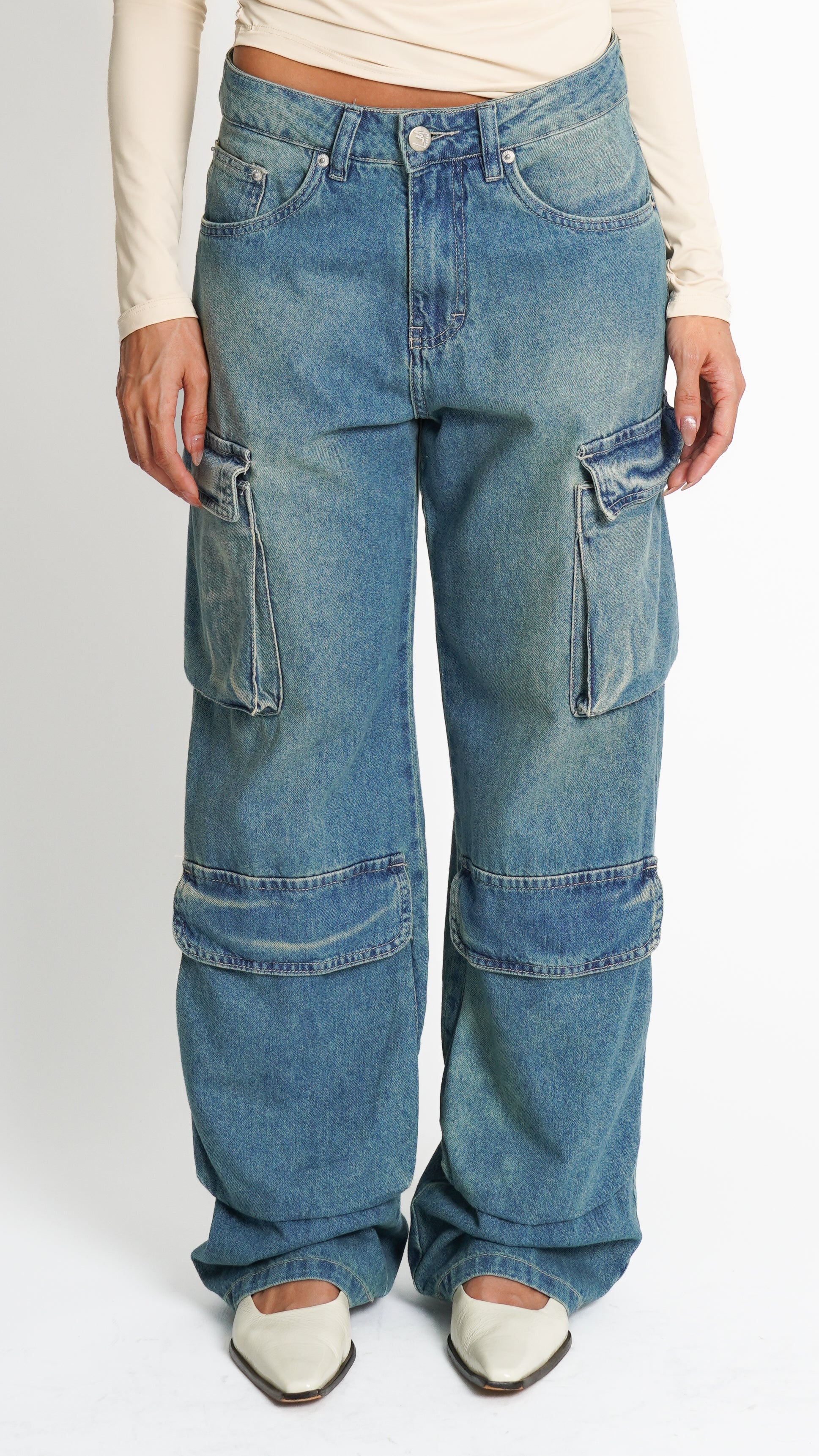 CALÇA JEANS POCKET DUST BLUE