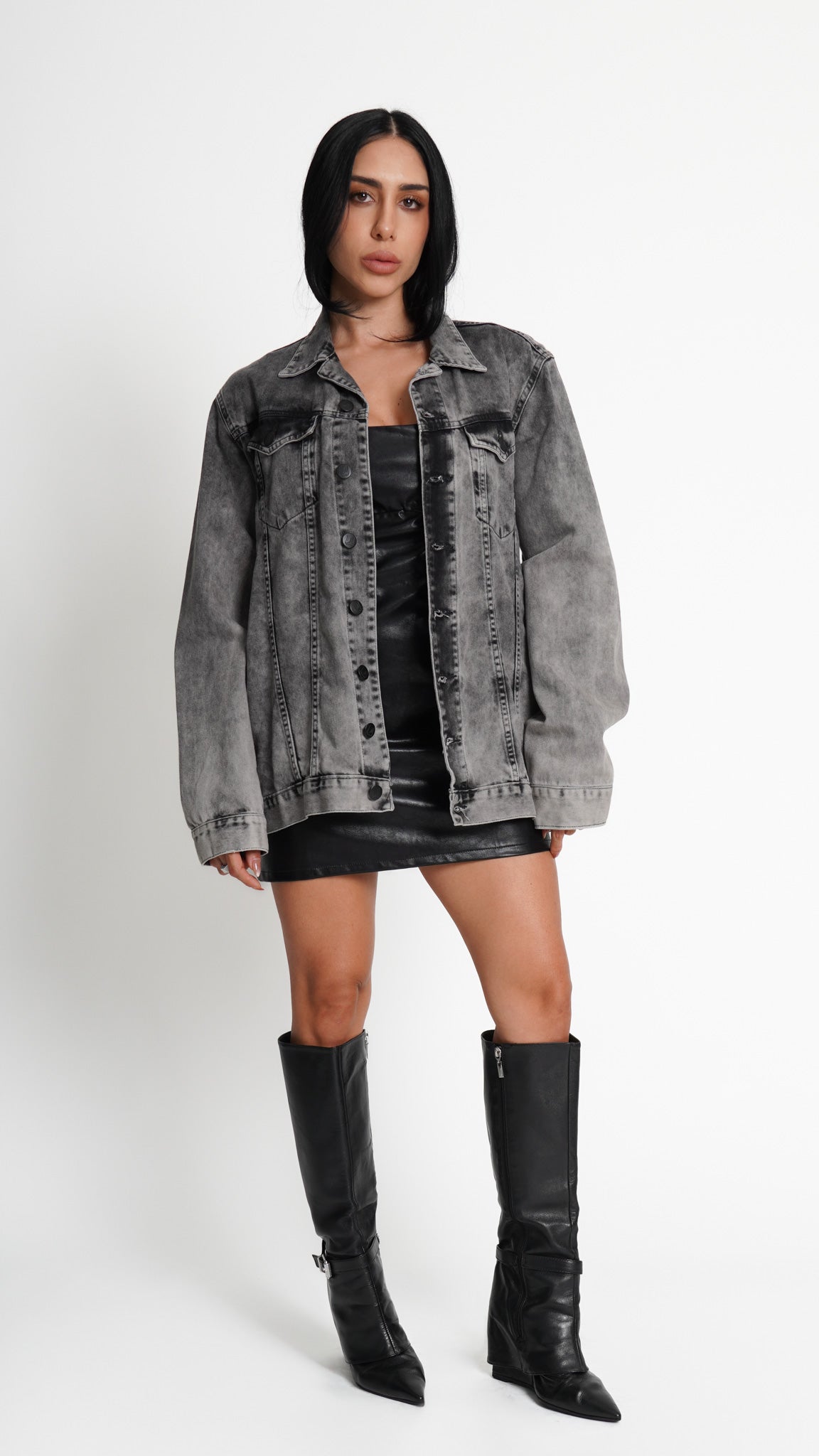 JAQUETA JEANS SILVER MARMORIZADA