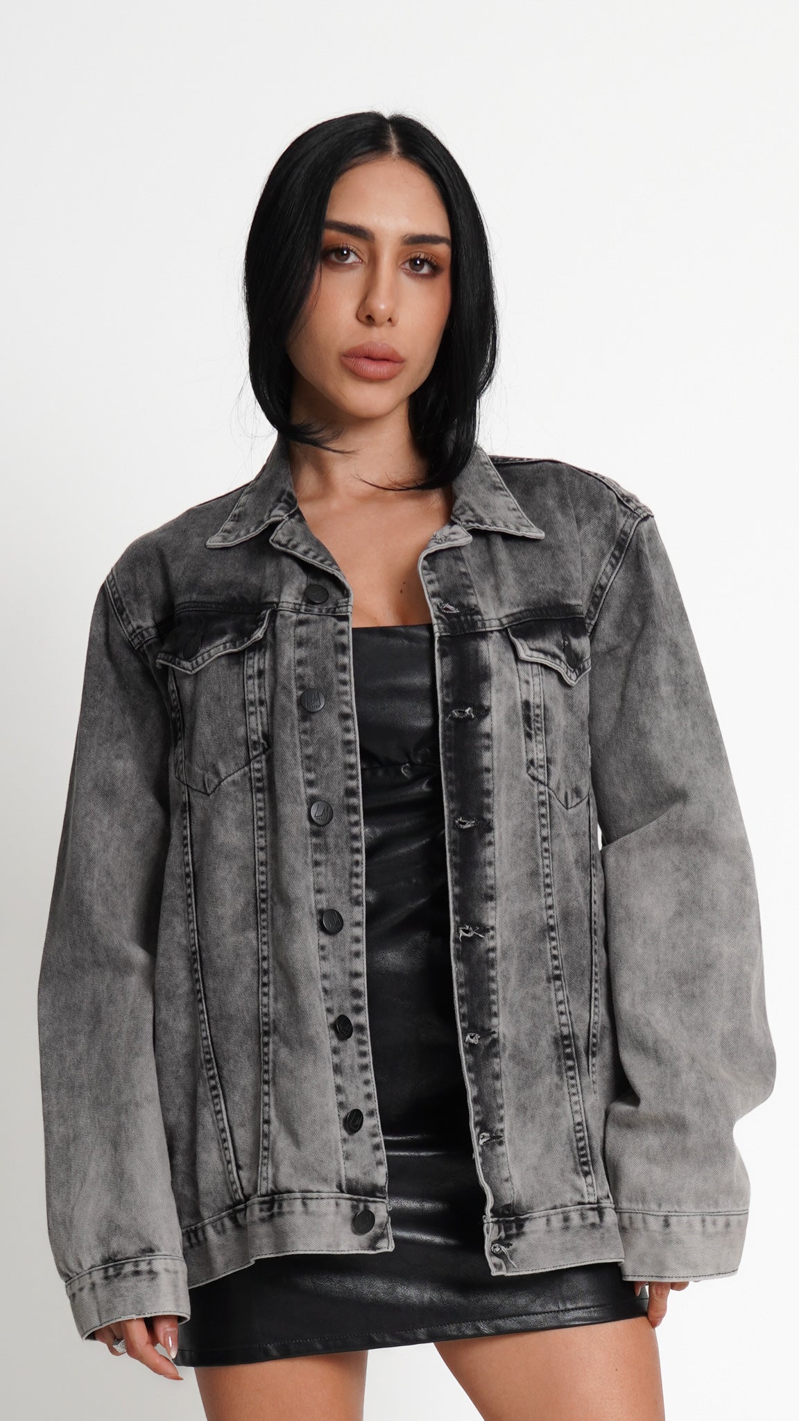 JAQUETA JEANS SILVER MARMORIZADA