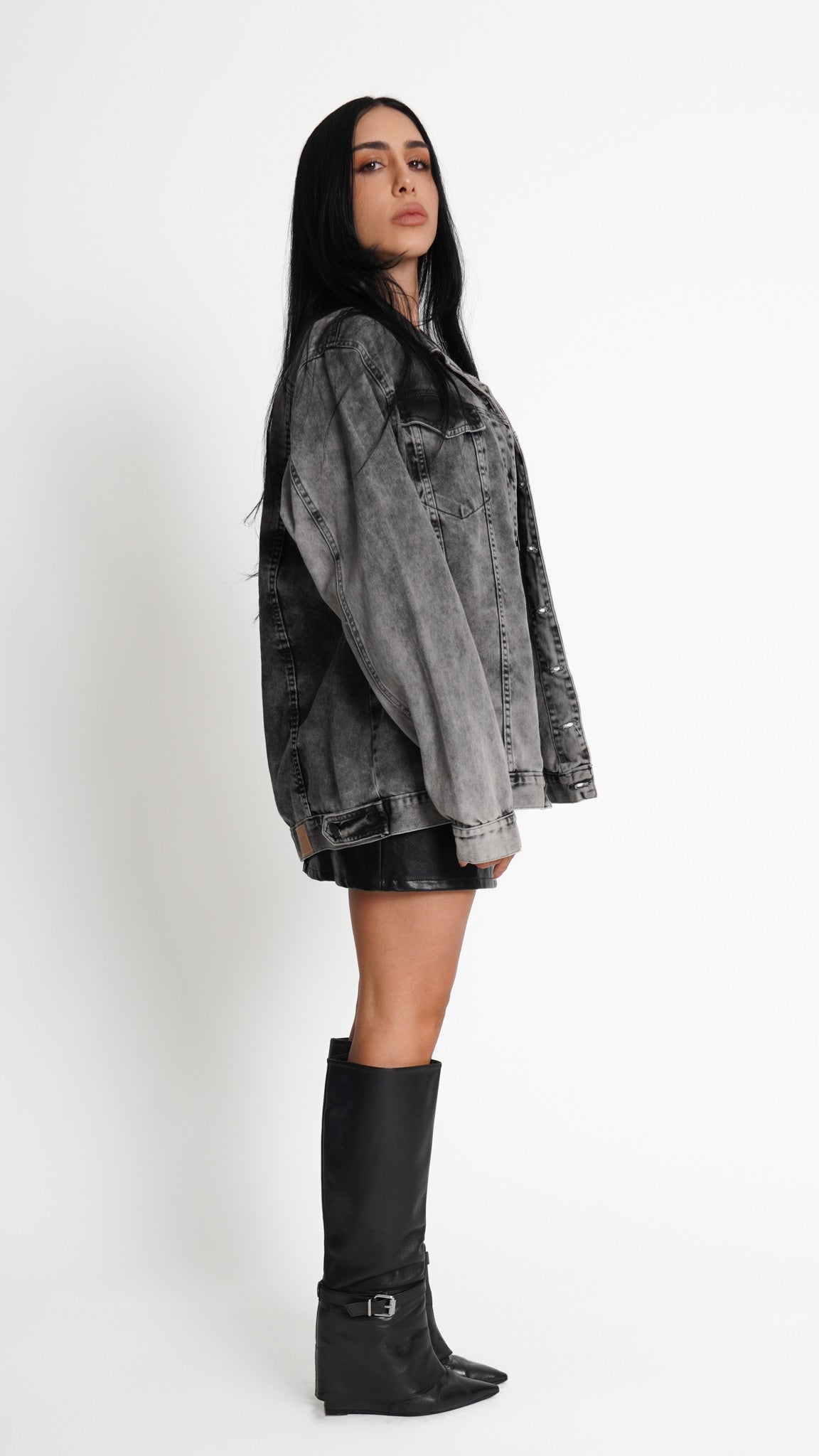 JAQUETA JEANS SILVER MARMORIZADA
