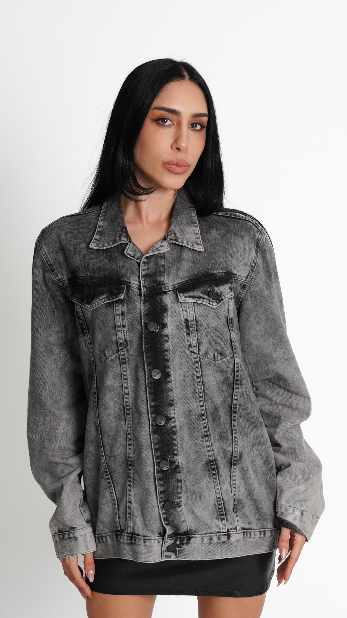 JAQUETA JEANS SILVER MARMORIZADA