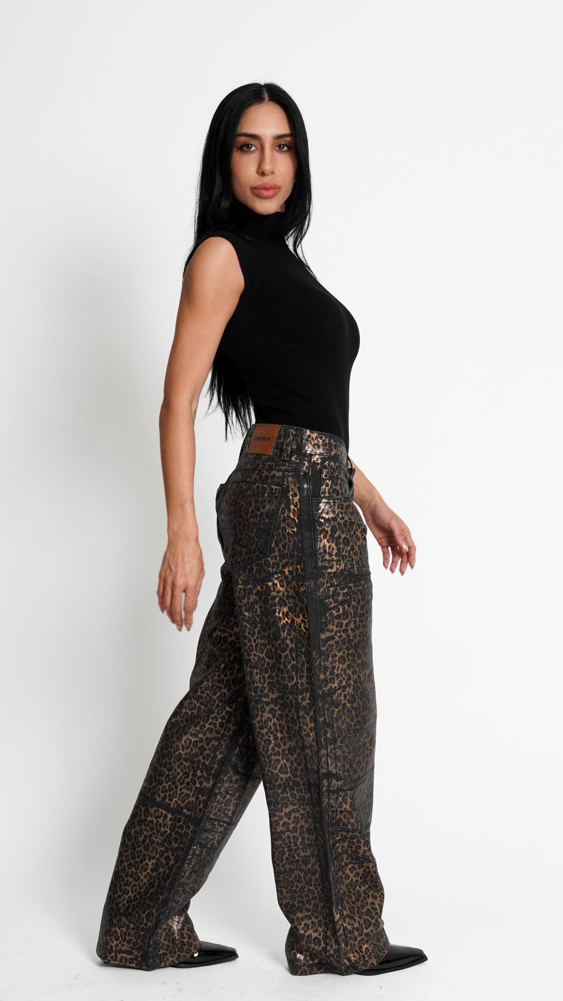BODY GOLA RIBBED PRETO