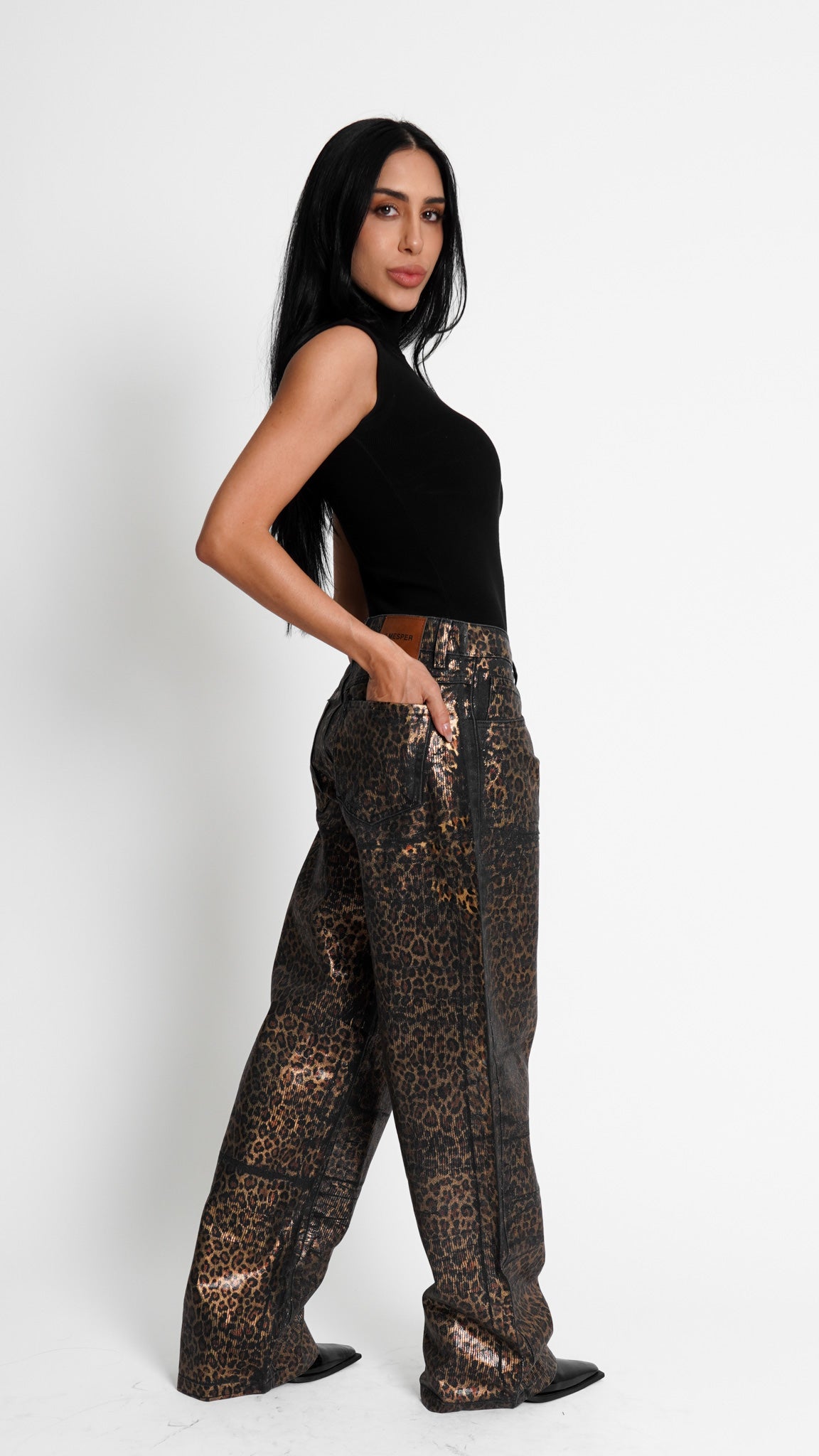 CALÇA JEANS ANIMAL PRINT