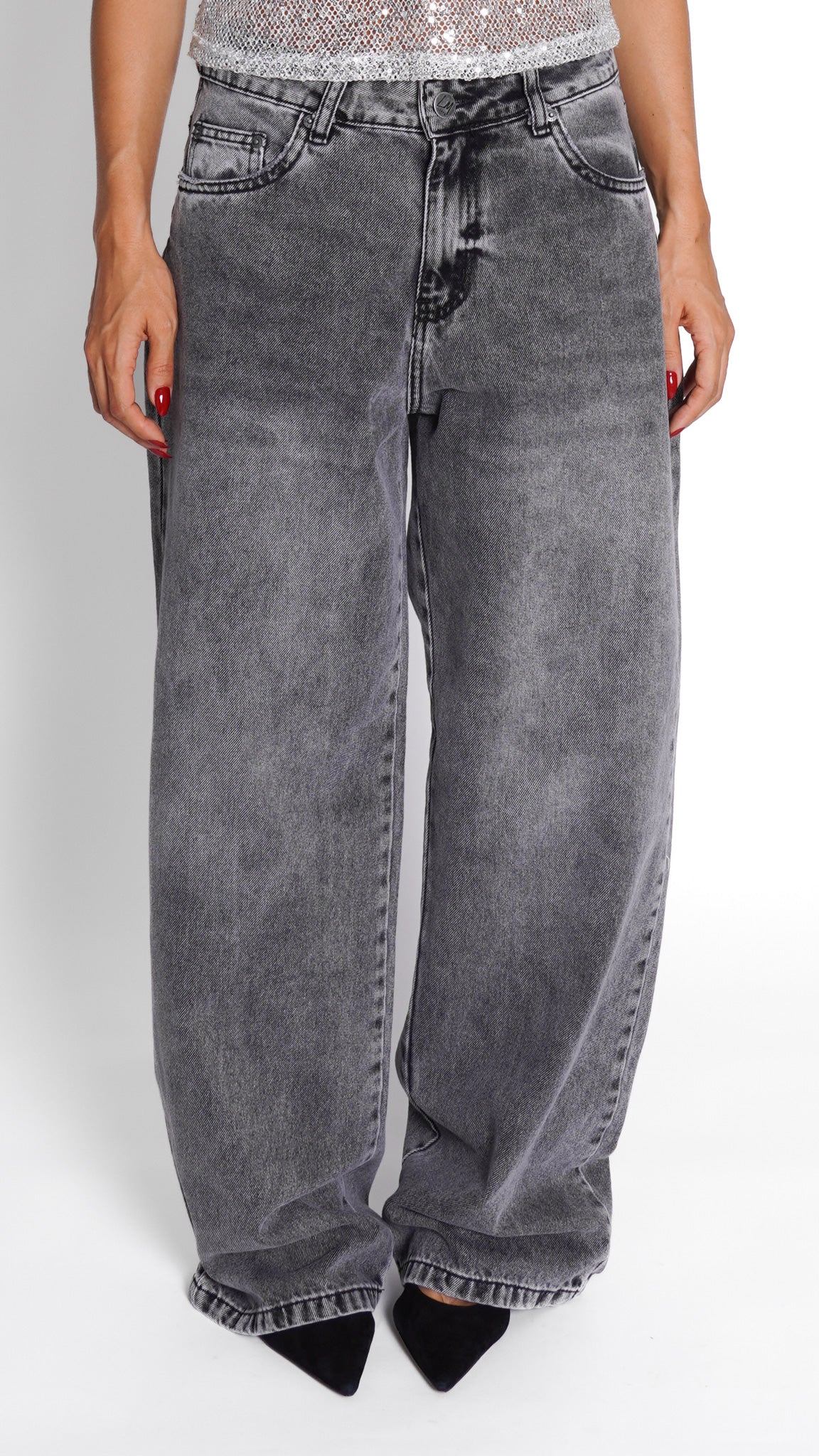 CALÇA JEANS OVERSIZED STONE