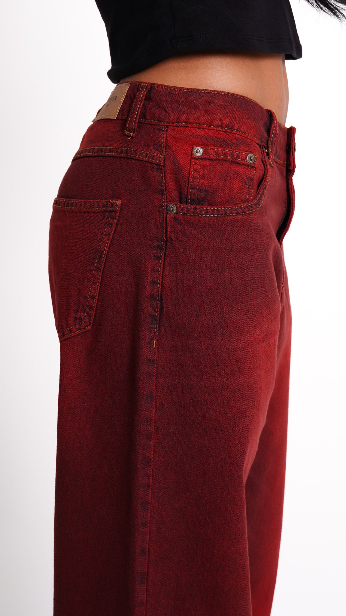 CALÇA JEANS OVERSIZED CHERRY