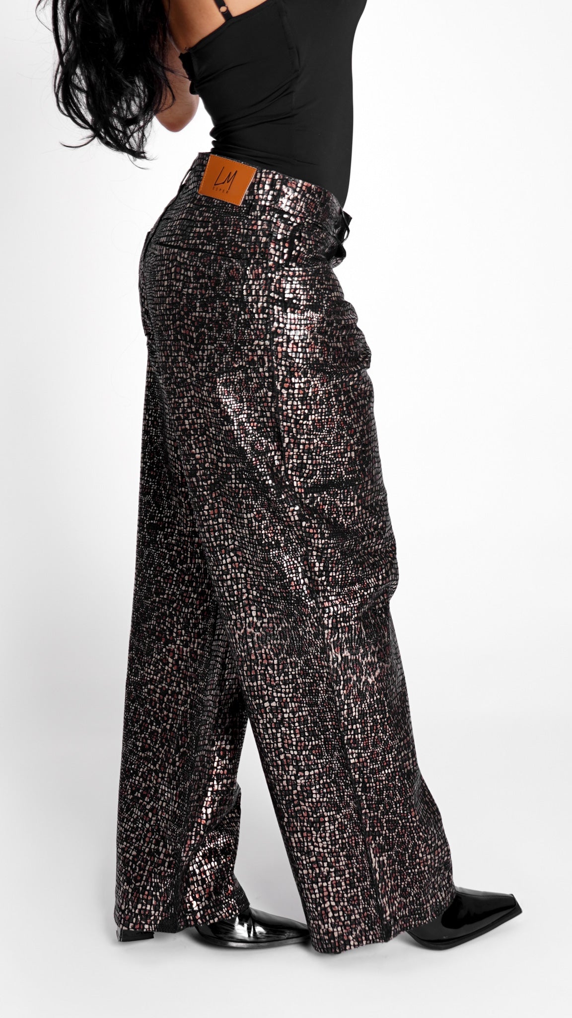 CALÇA JEANS LEOPARD