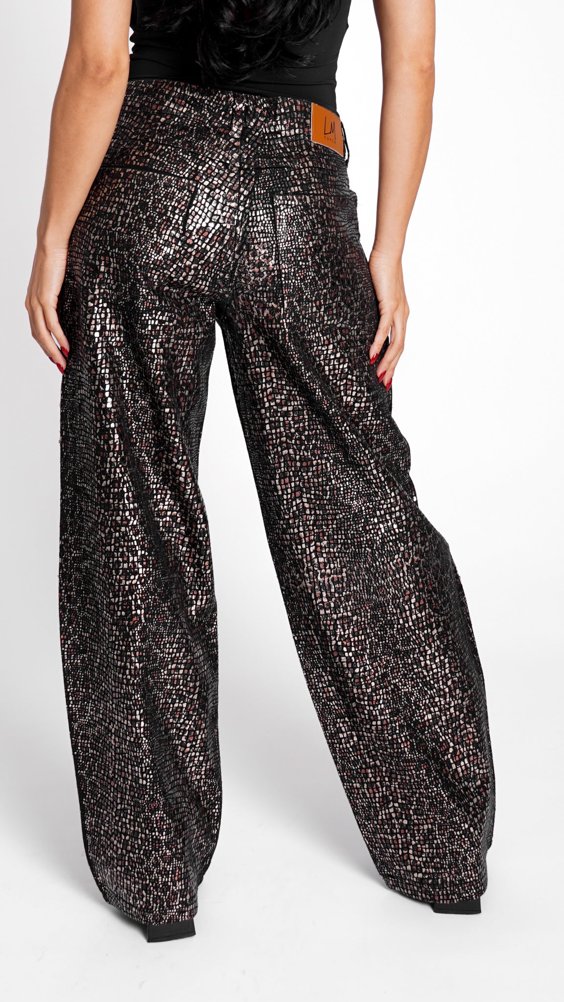 CALÇA JEANS LEOPARD