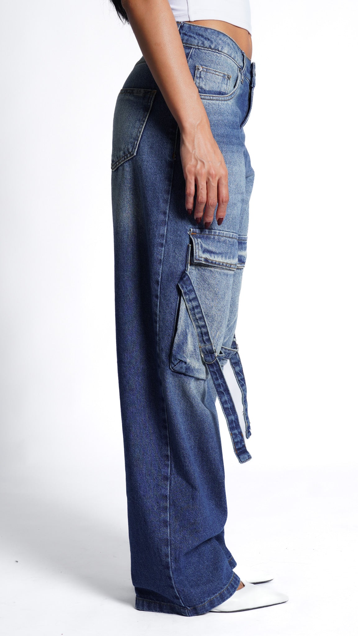 CALÇA JEANS BELT OCEAN