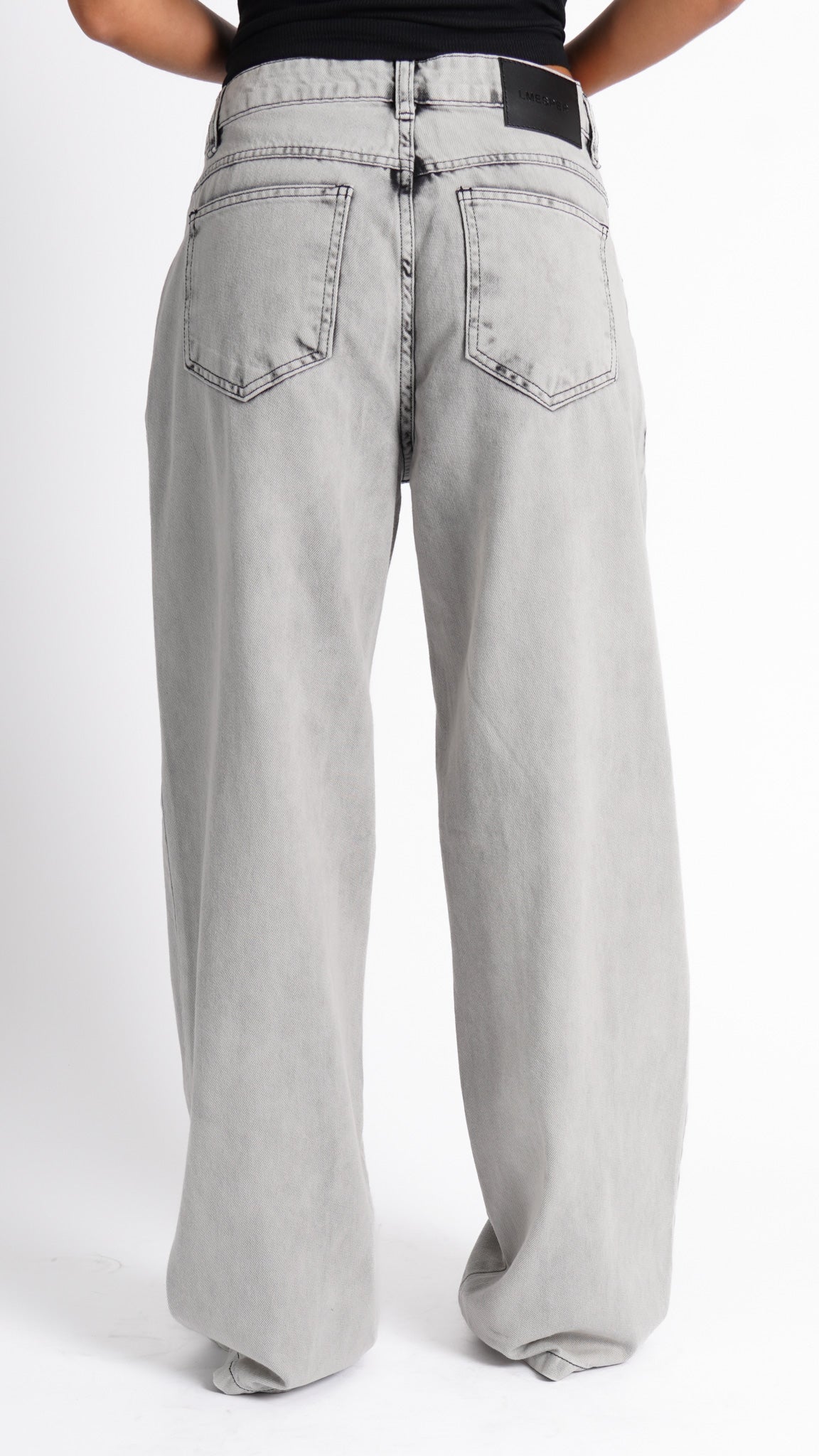 CALÇA JEANS OVERSIZED GREY
