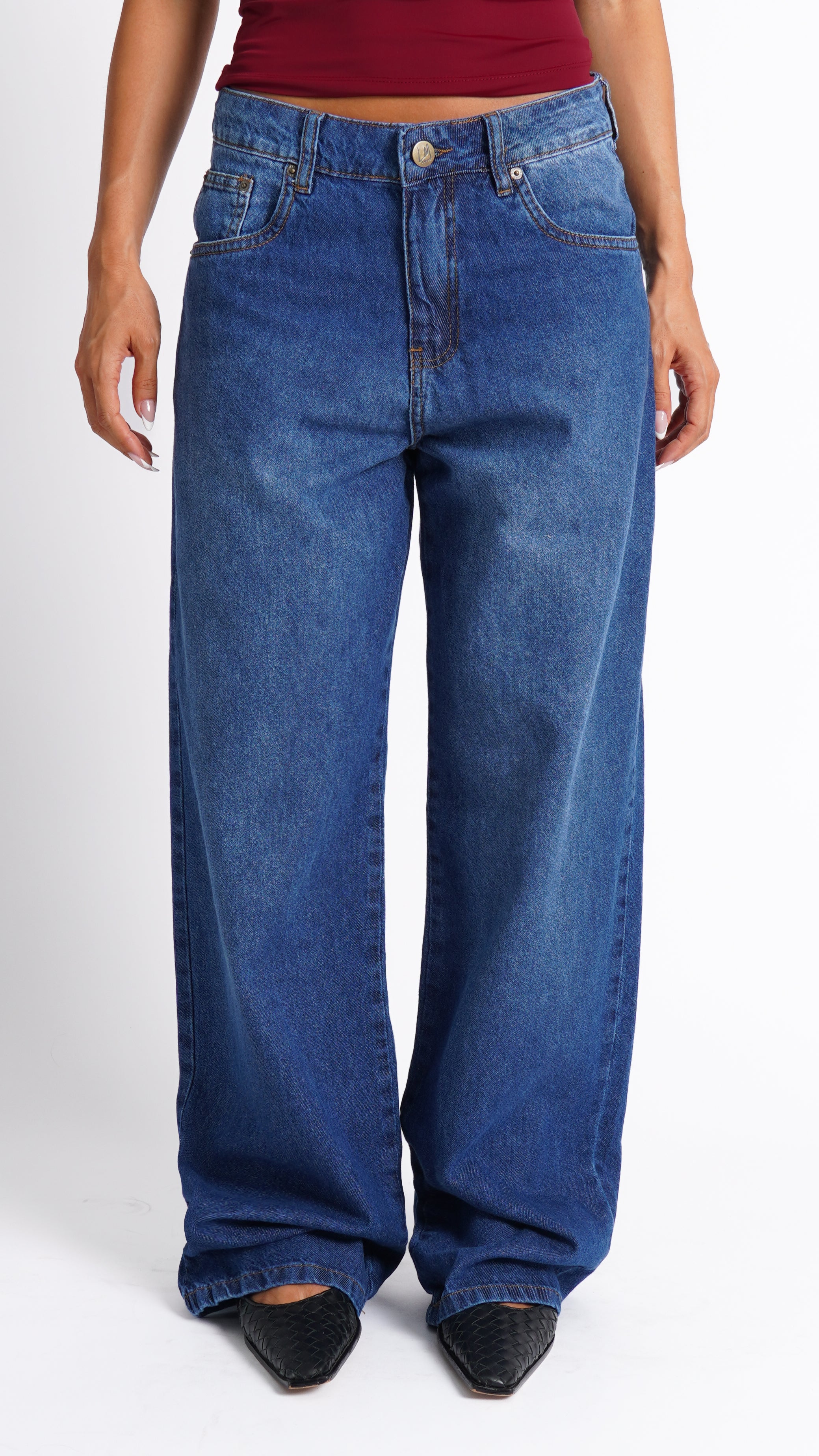 CALÇA JEANS OVERSIZED OCEAN