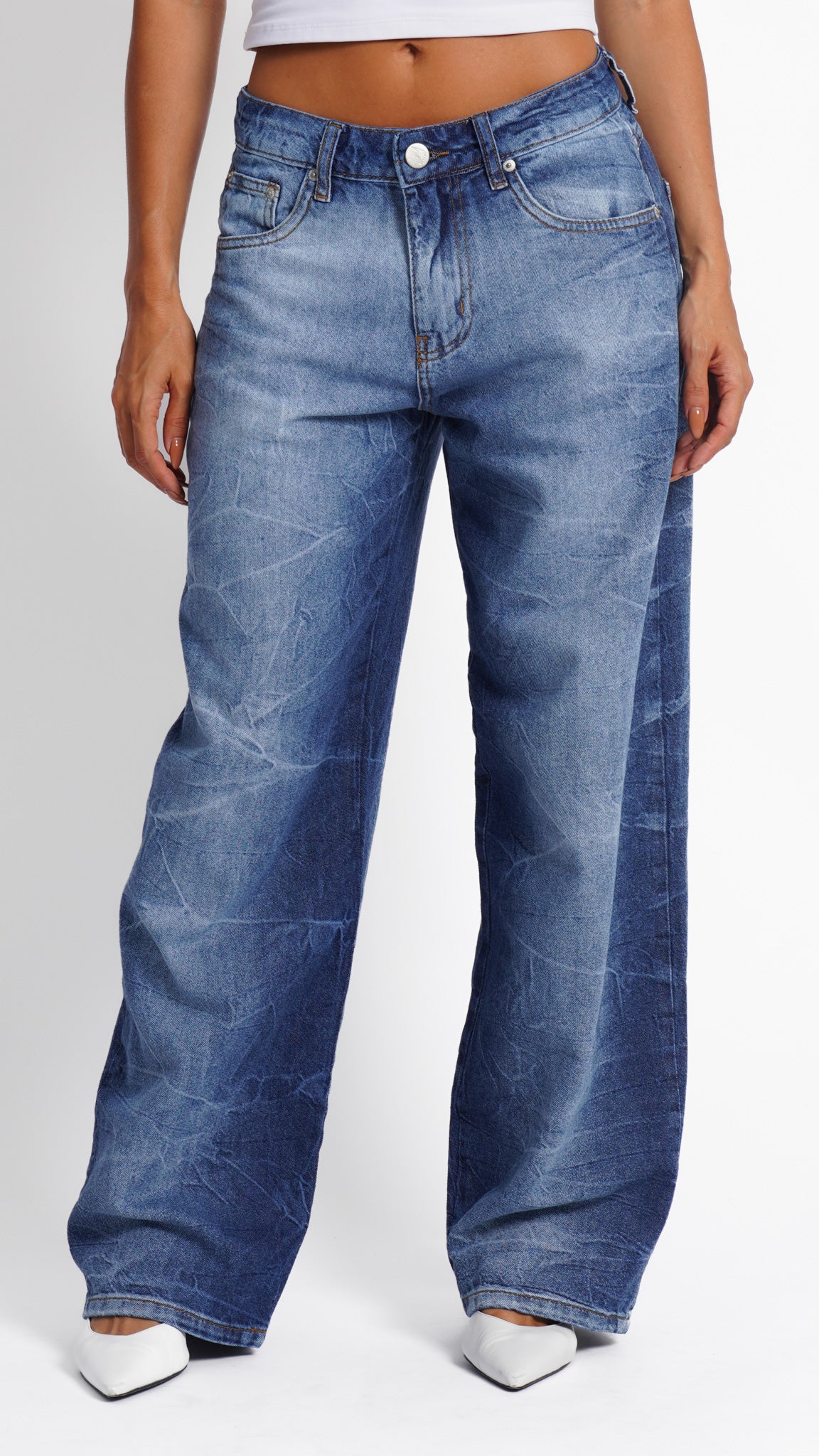 CALÇA JEANS OVERSIZED WAVES