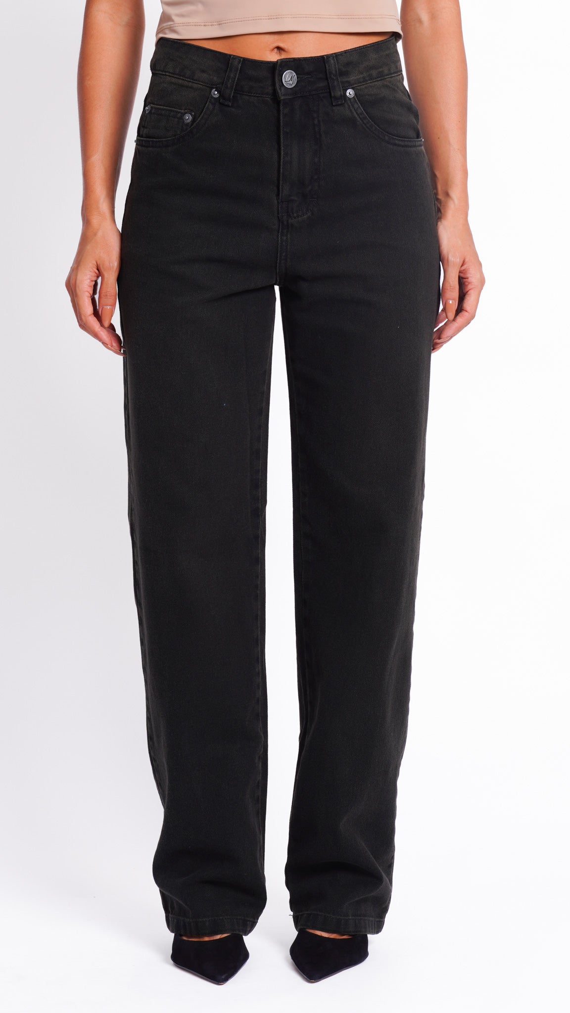 CALÇA JEANS RETA BLACK