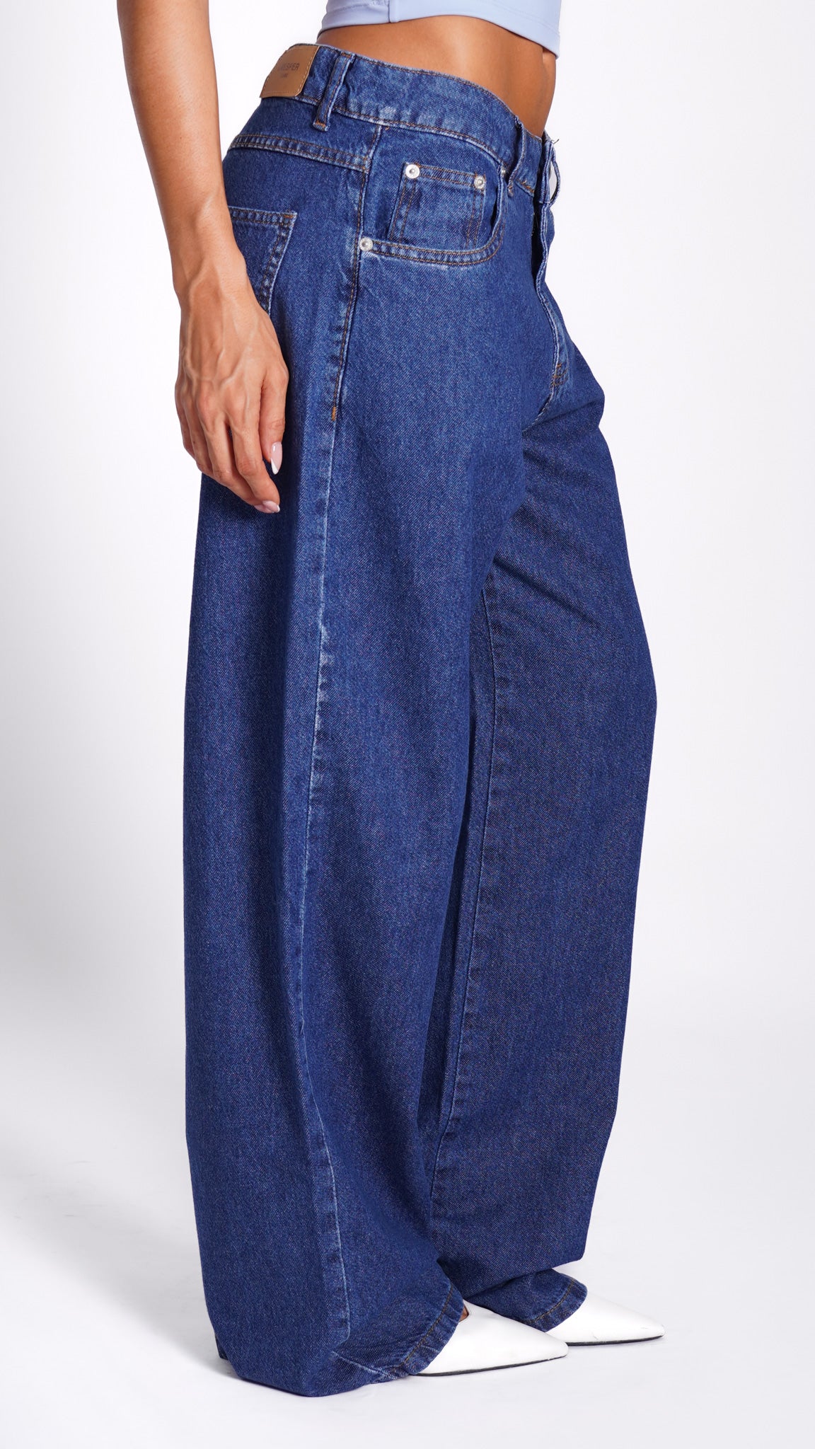 CALÇA JEANS OVERSIZED MARINE