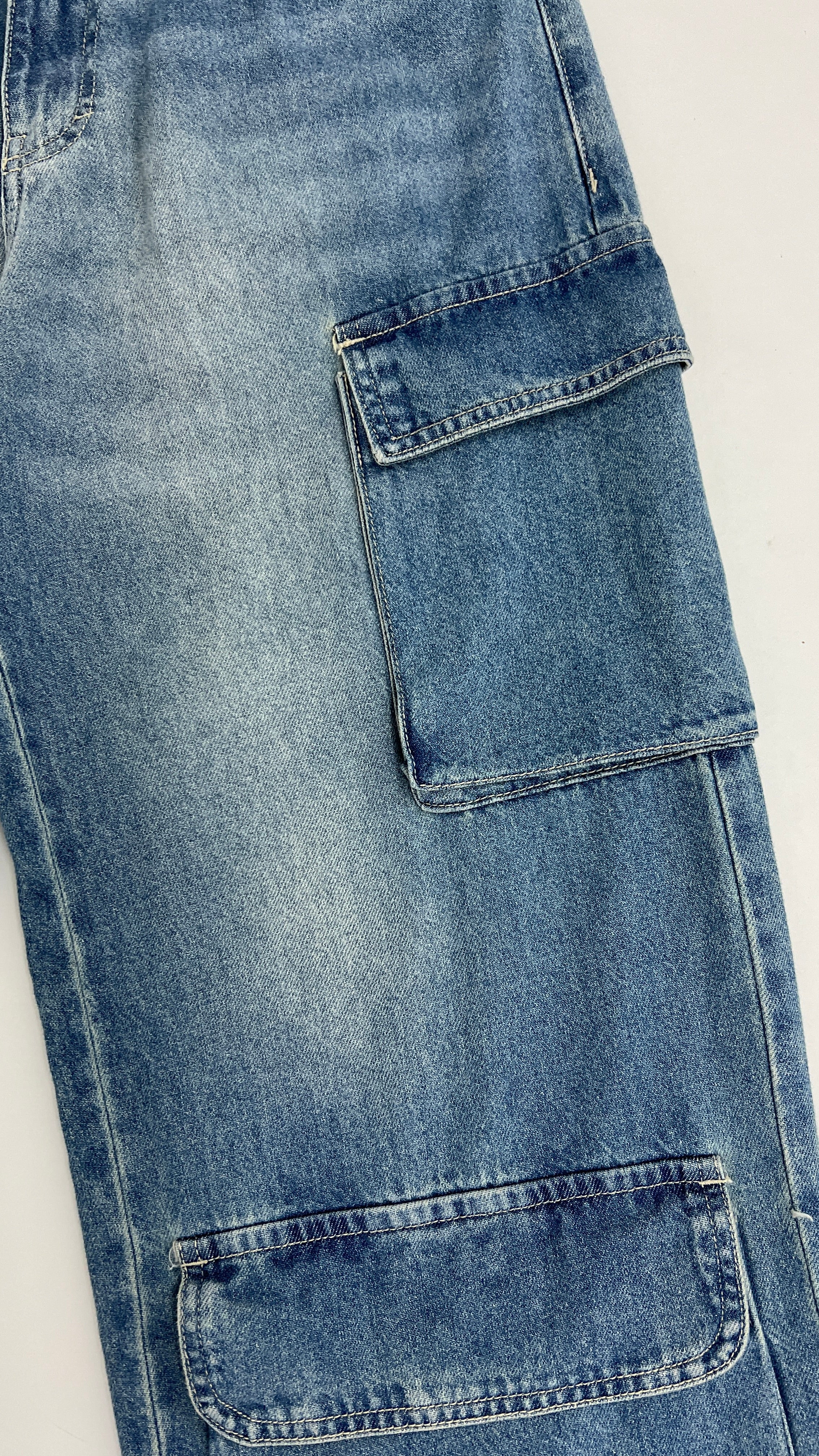 CALÇA JEANS POCKET BABY BLUE