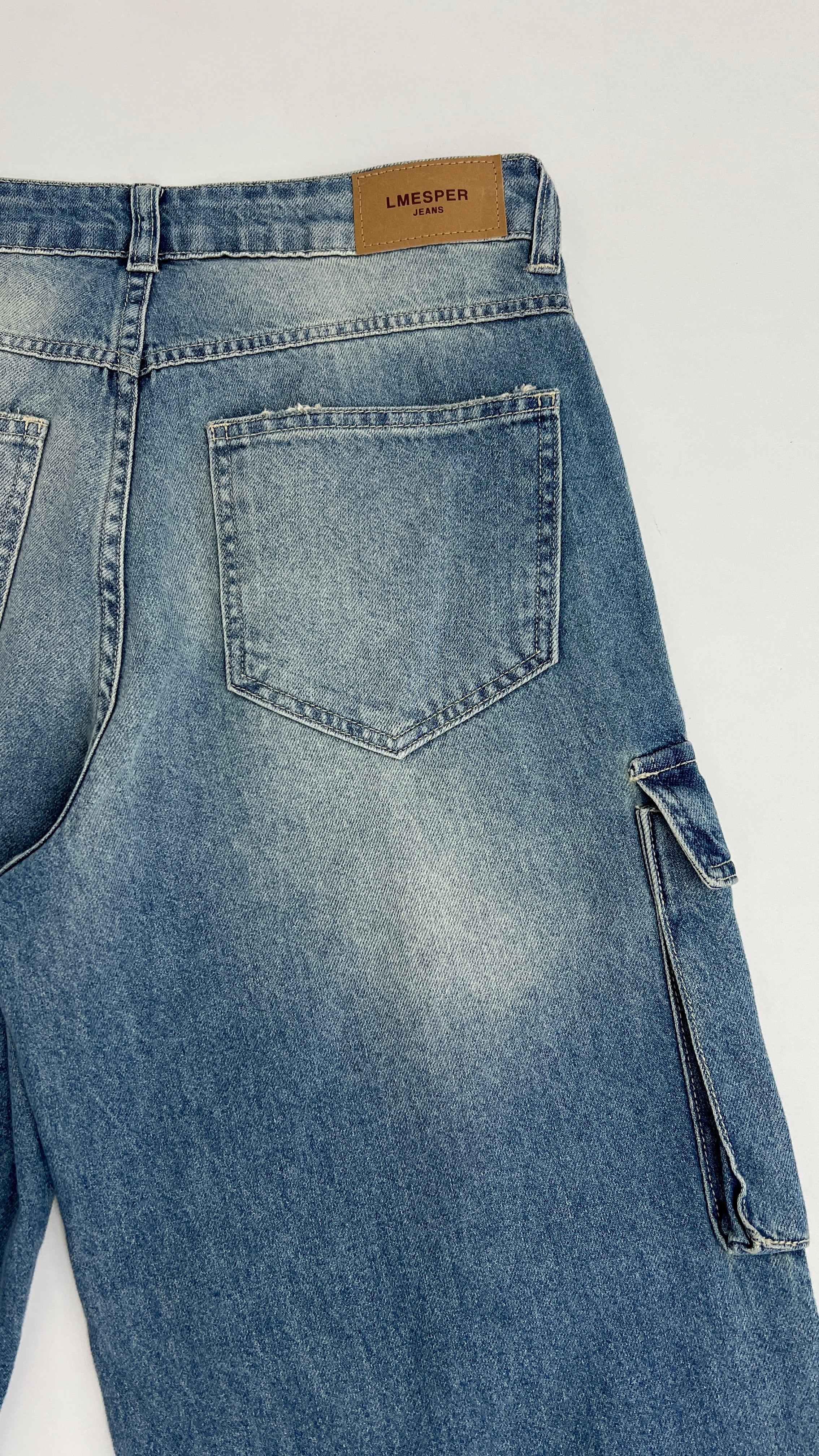 CALÇA JEANS POCKET BABY BLUE
