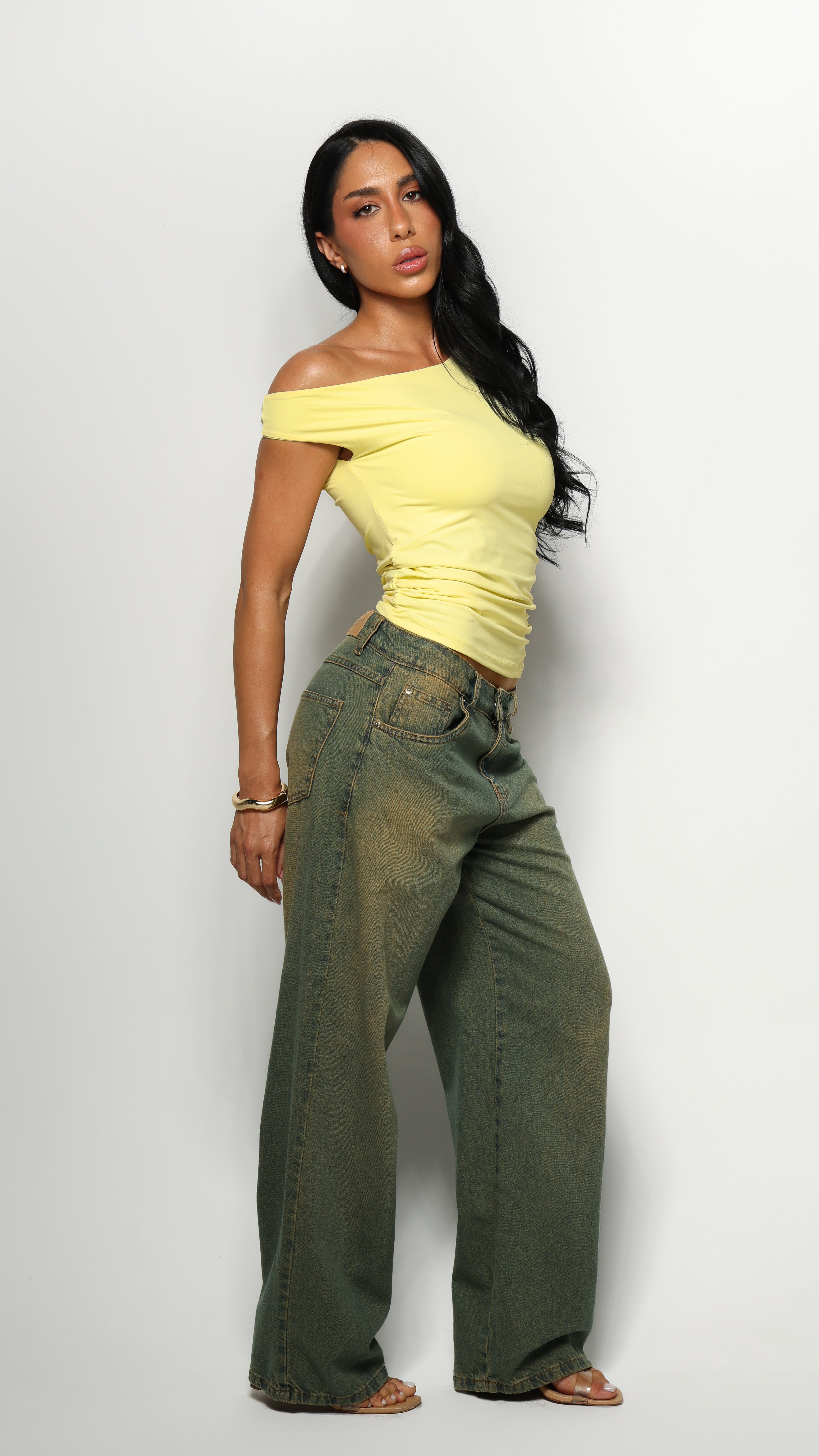 CALÇA JEANS OVERSIZED GARDEN