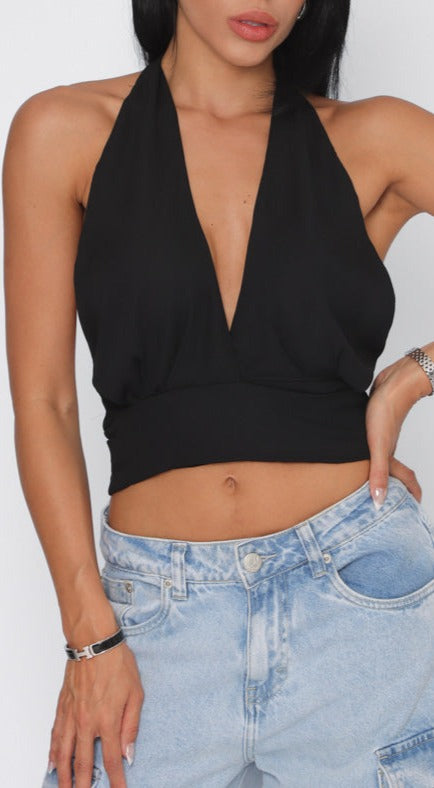 CROPPED GÉNOVA PRETO