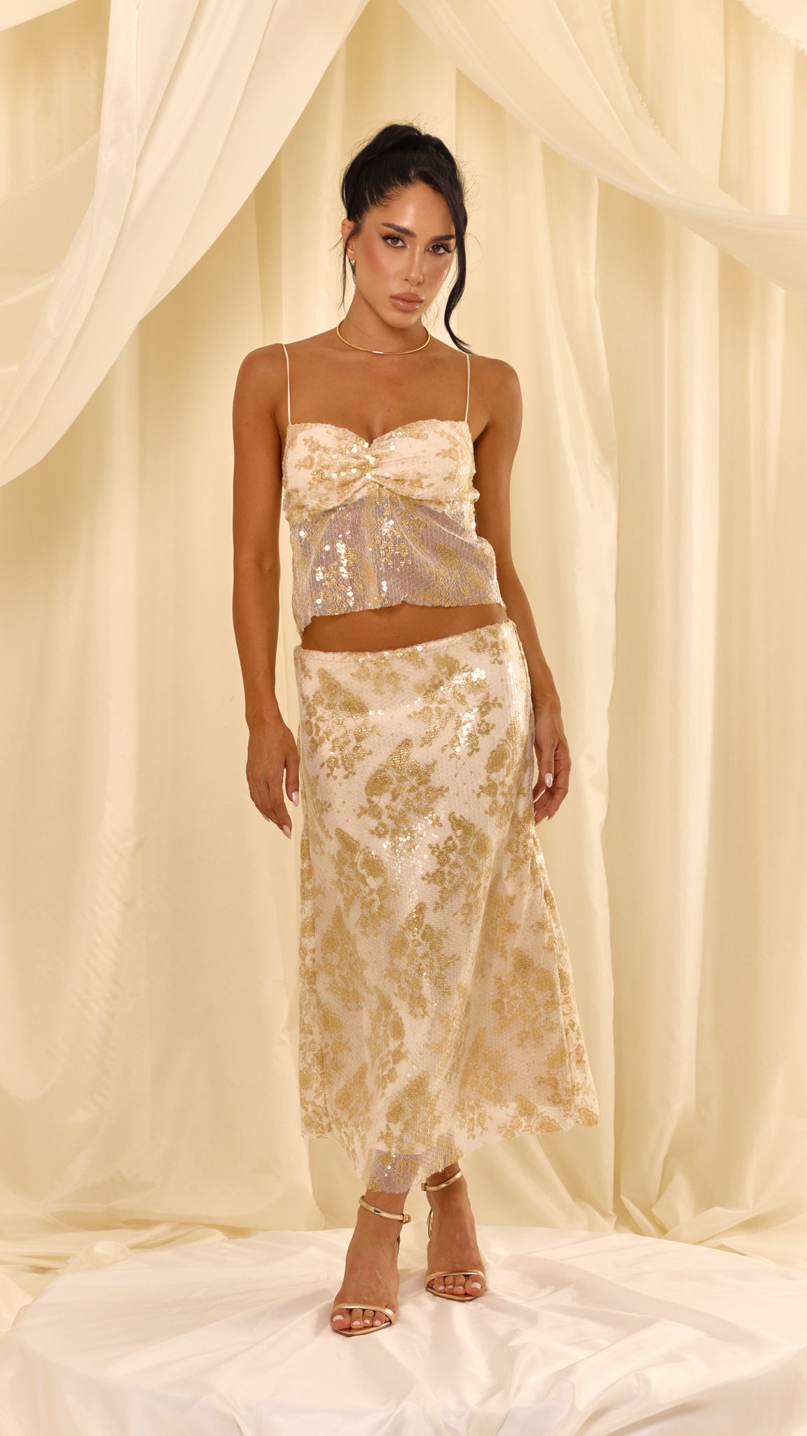 SAIA MIDI PAETÊ DIVINE