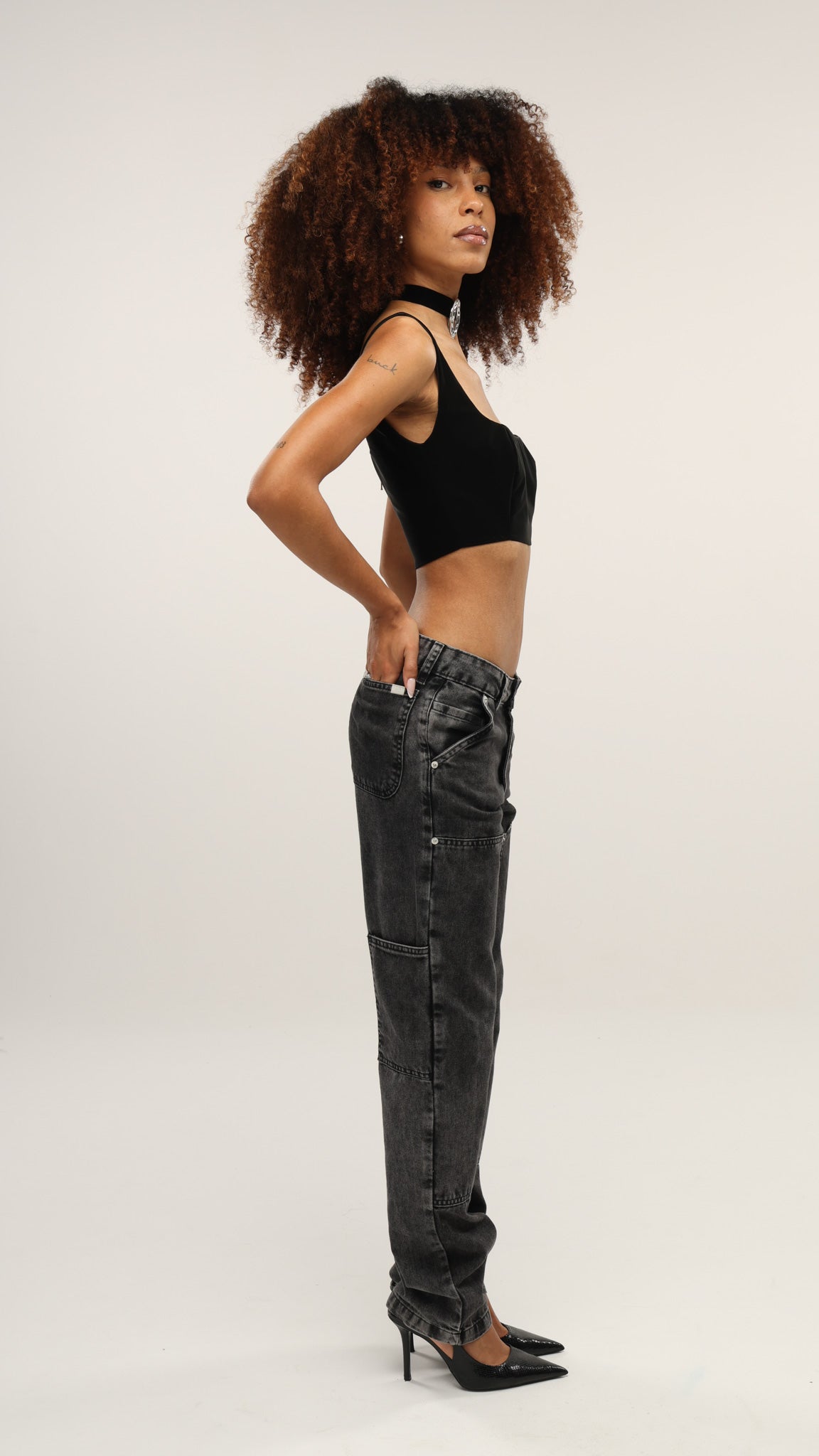 CALÇA JEANS URBAN BLACK DENIM