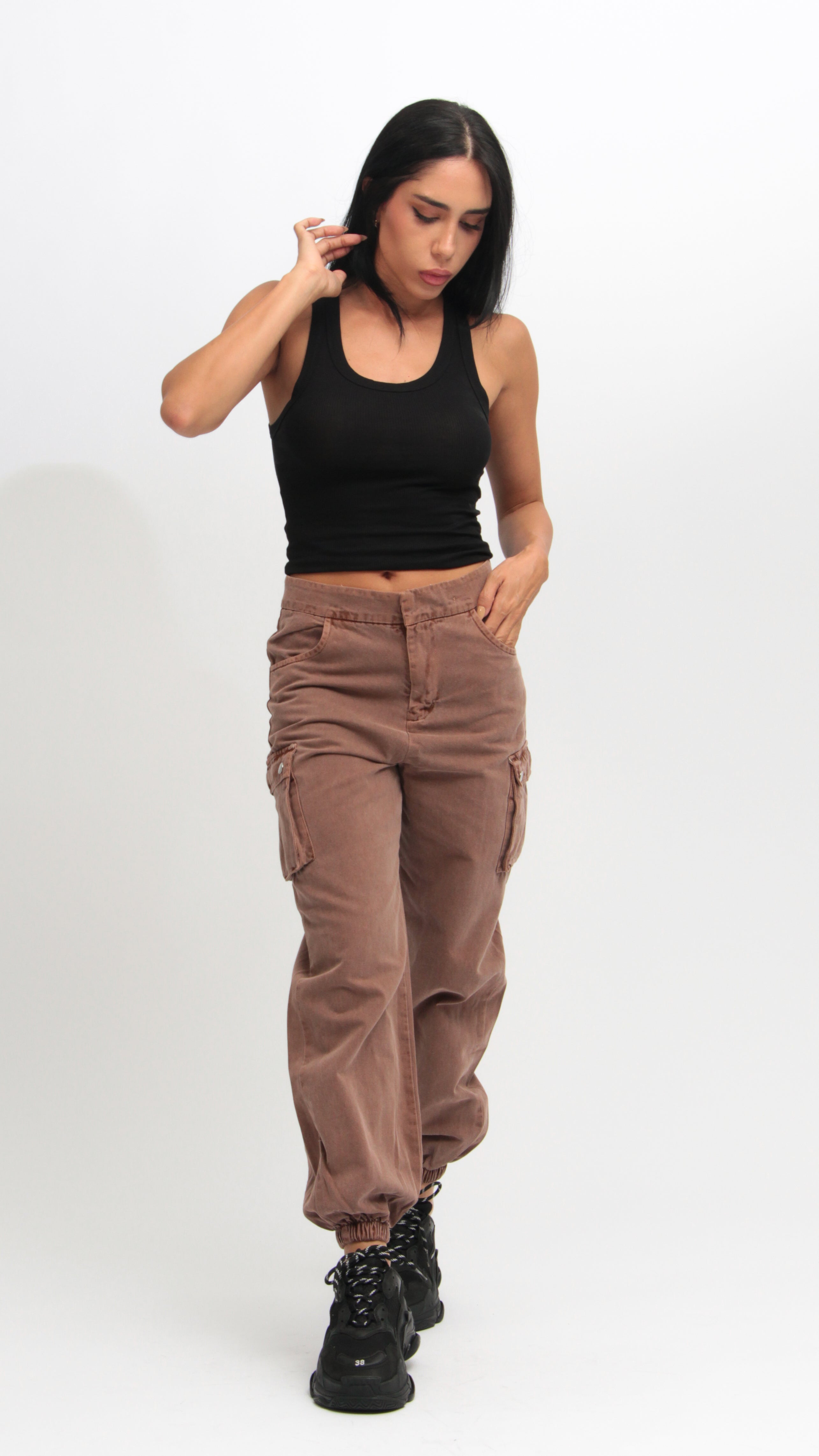 CALÇA CARGO HYPE MARROM VINTAGE