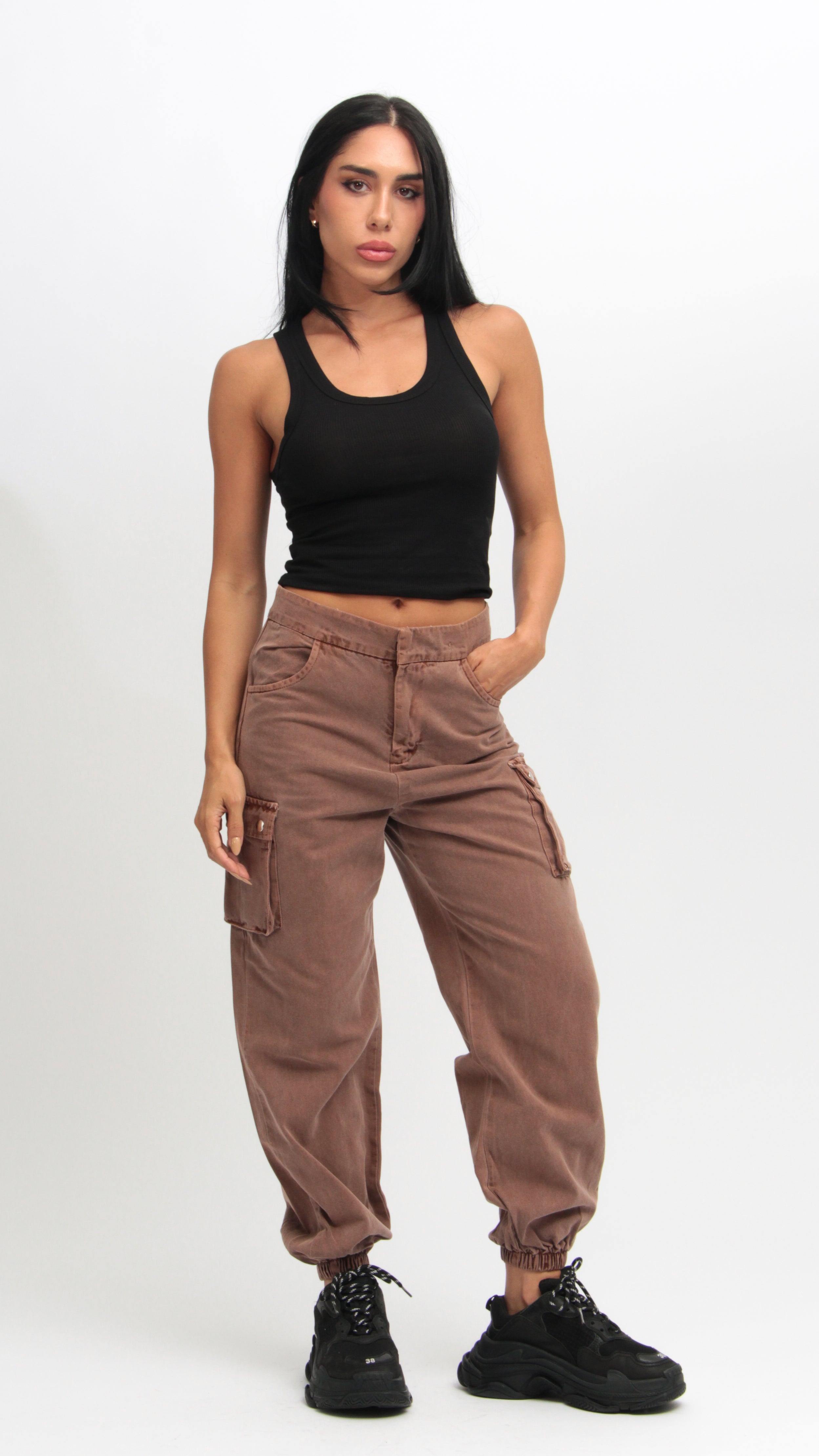 CALÇA CARGO HYPE MARROM VINTAGE