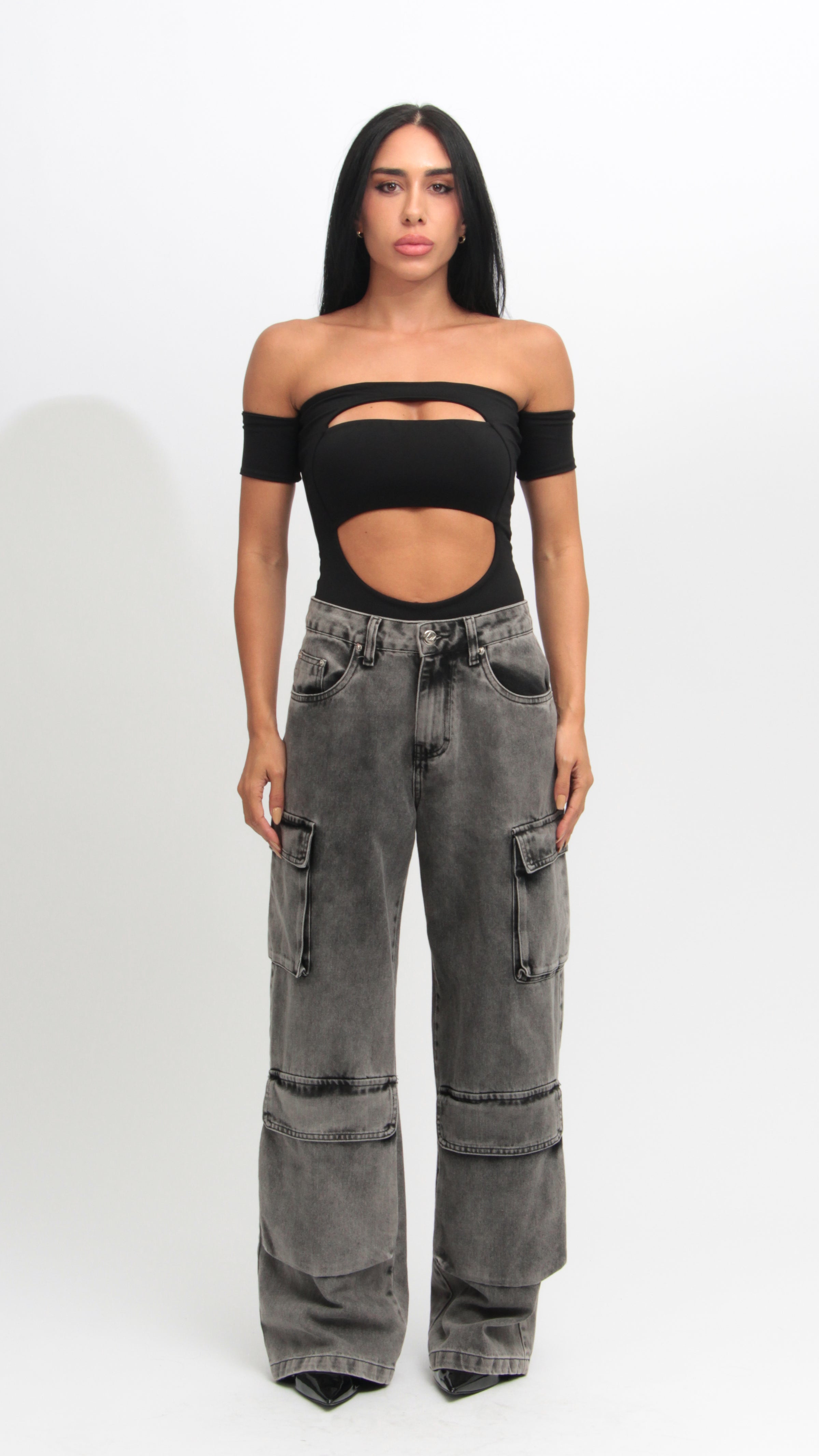 CALÇA JEANS POCKET BLACK ESTONADA