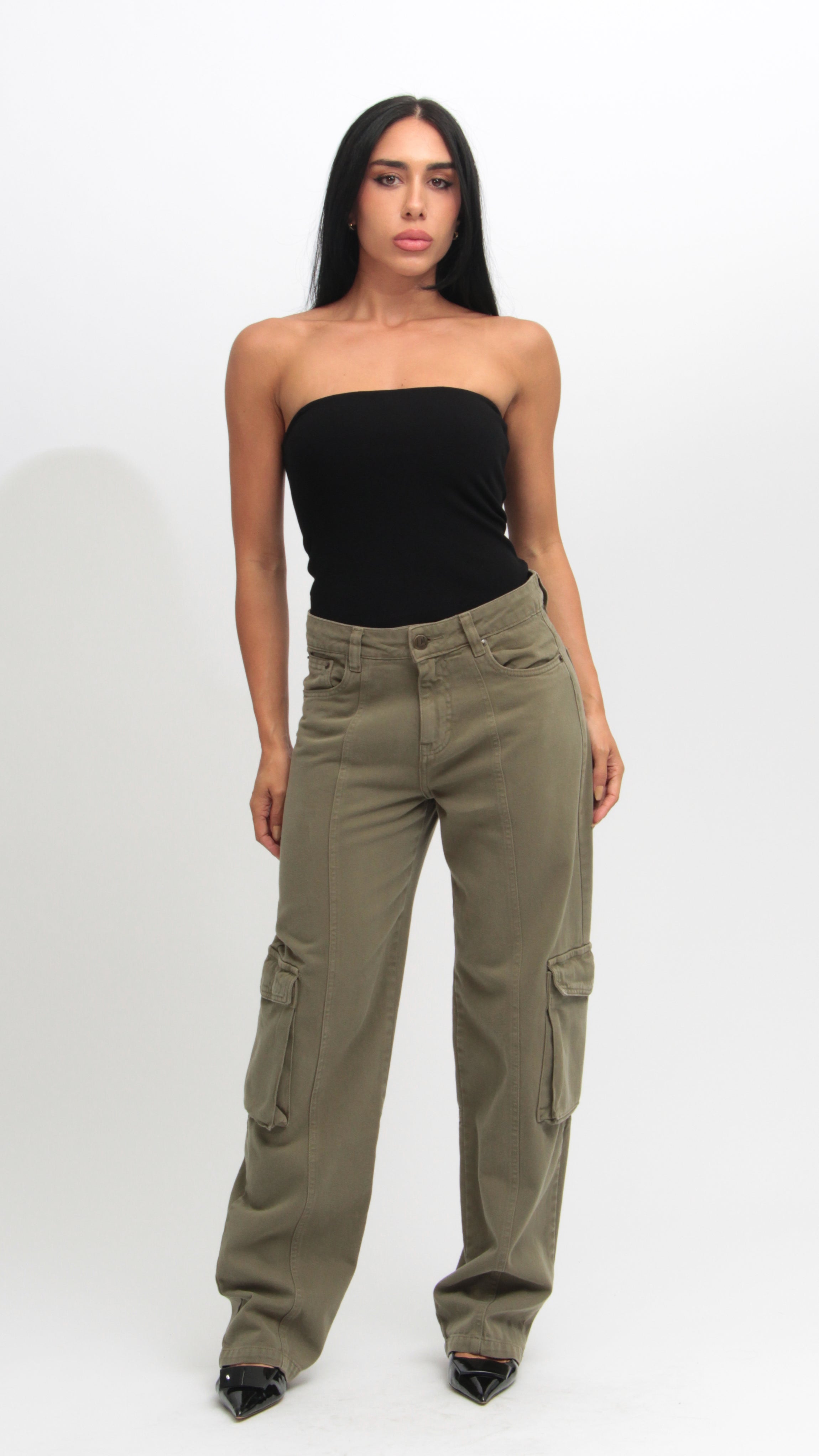CALÇA JEANS SKATER VERDE MILITAR