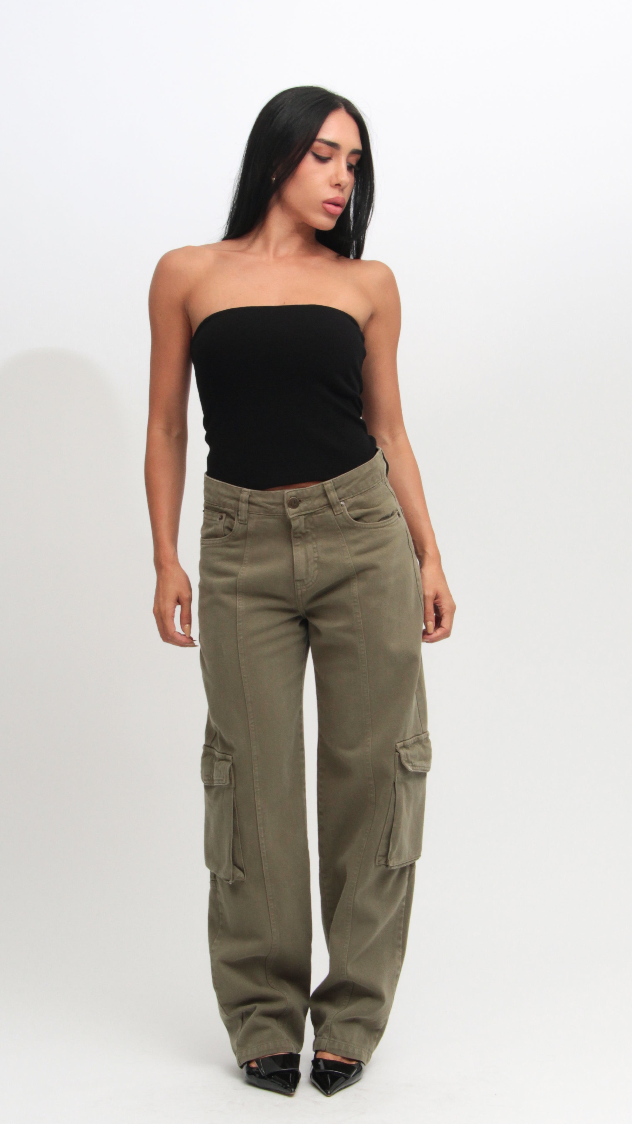 CALÇA JEANS SKATER VERDE MILITAR