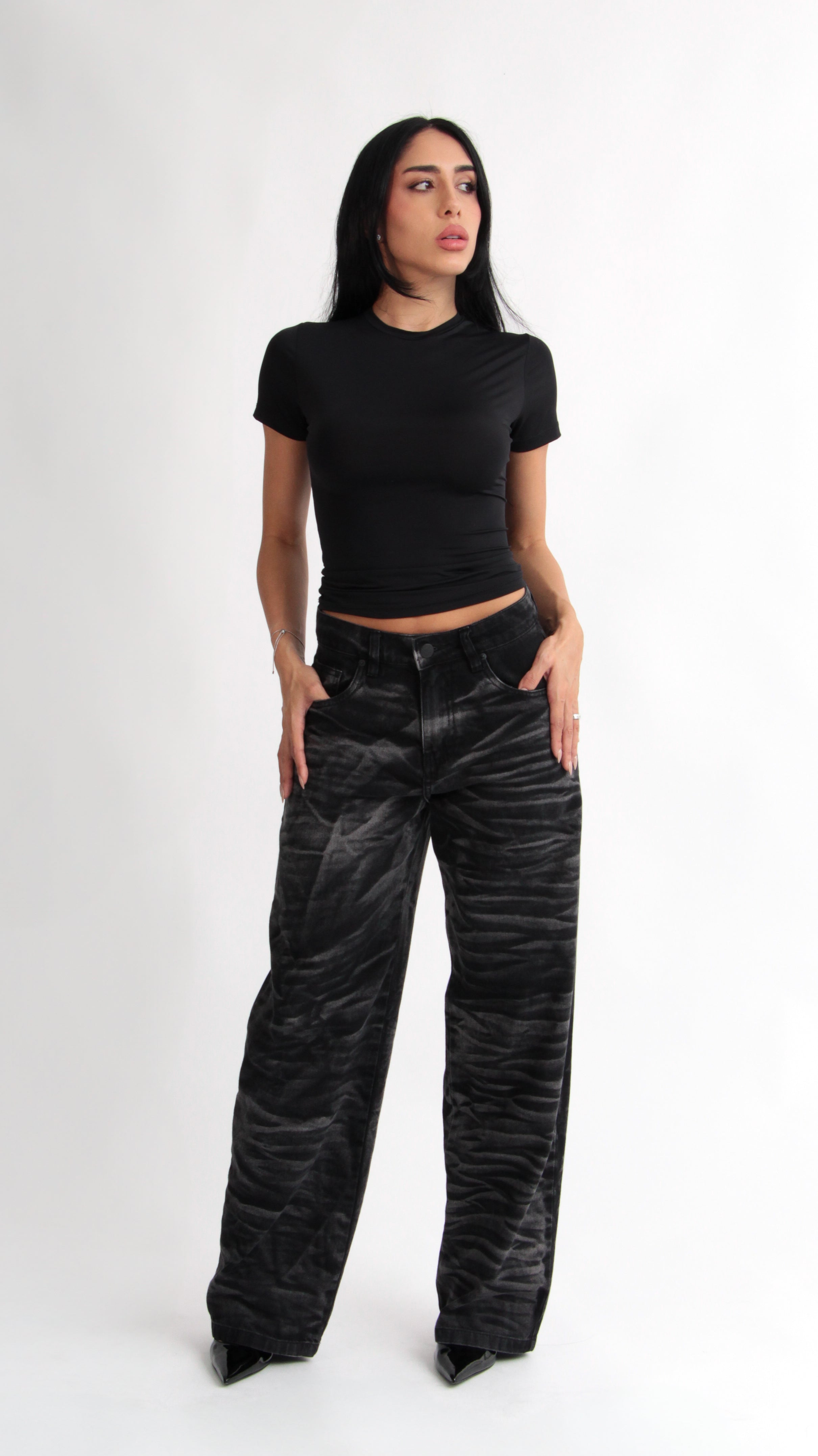 CALÇA JEANS OVERSIZED TIGER