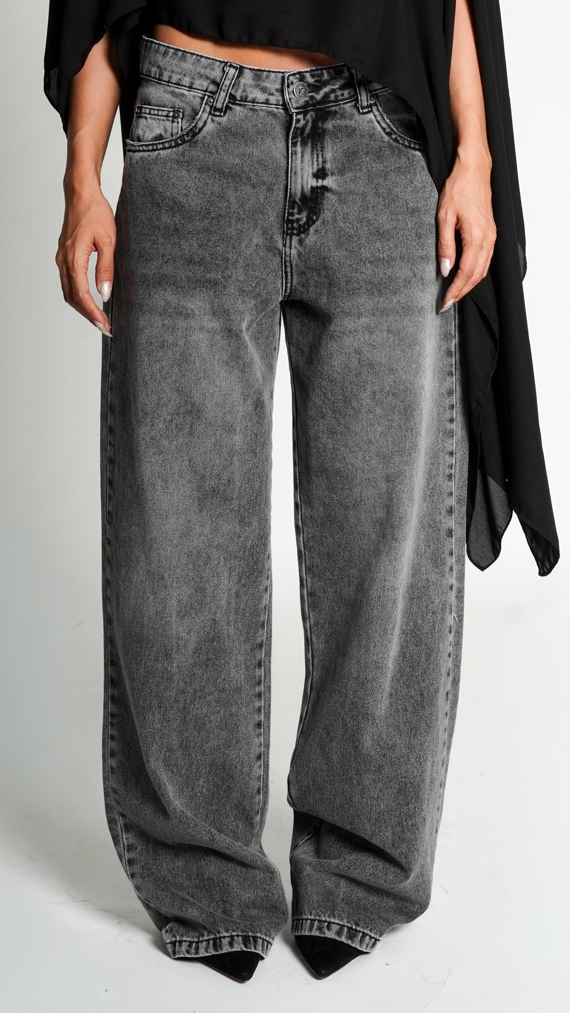CALÇA JEANS OVERSIZED STONE
