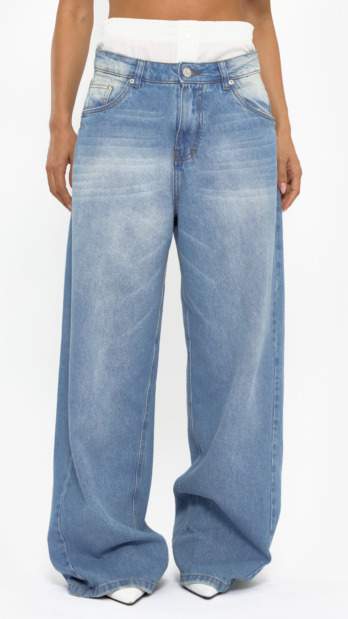 CALÇA JEANS BAGGY BOXER