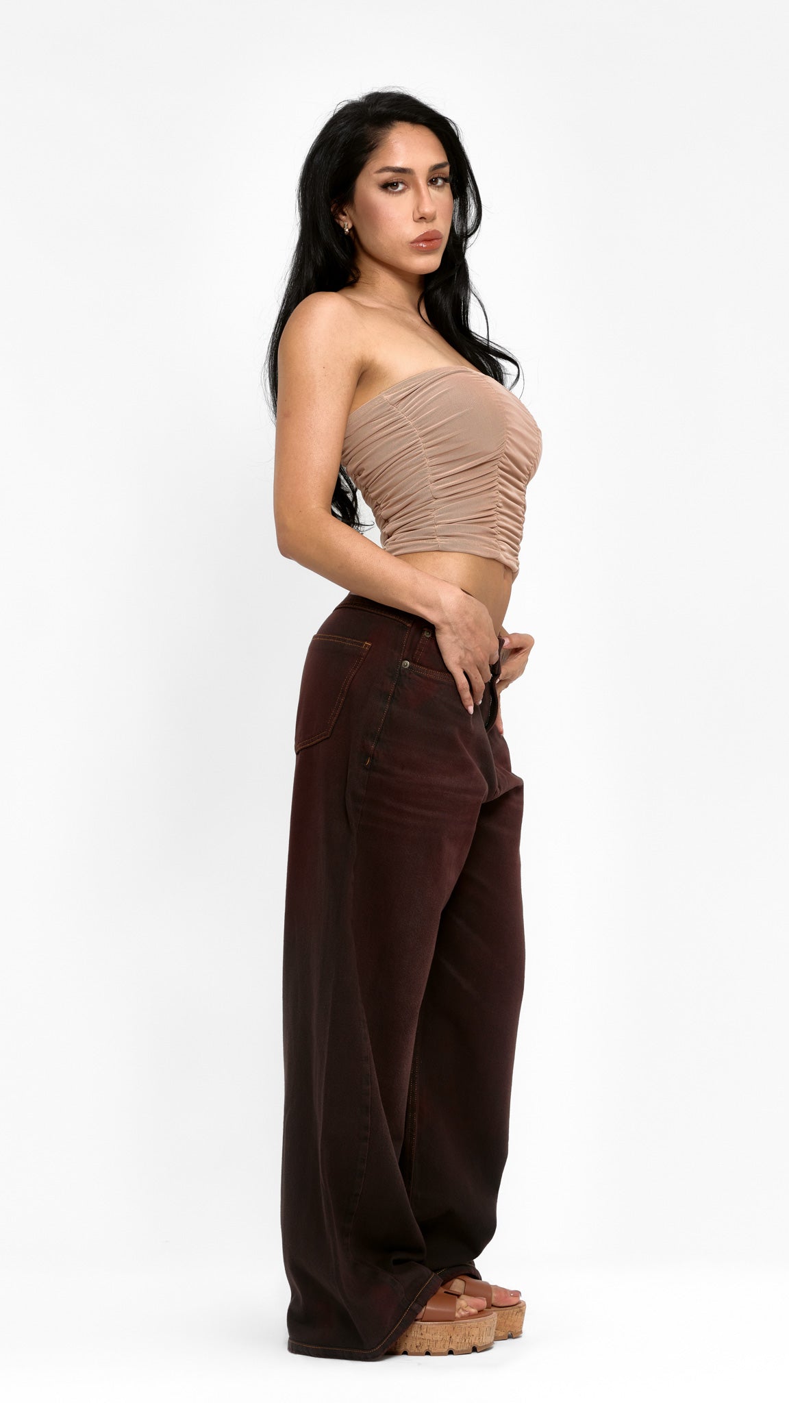 CALÇA JEANS BAGGY AVELÃ