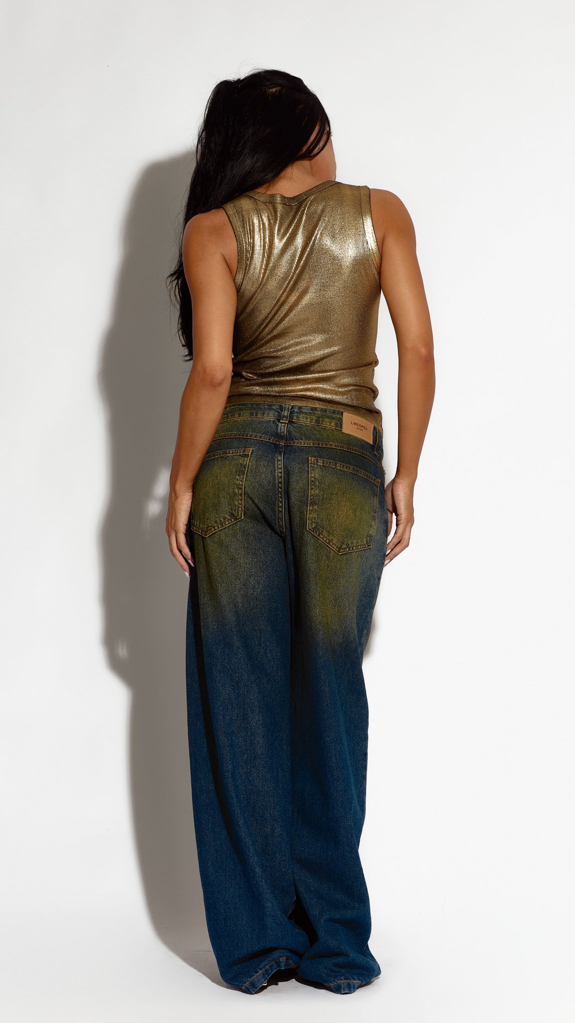 CALÇA JEANS OVERSIZED INDIGO