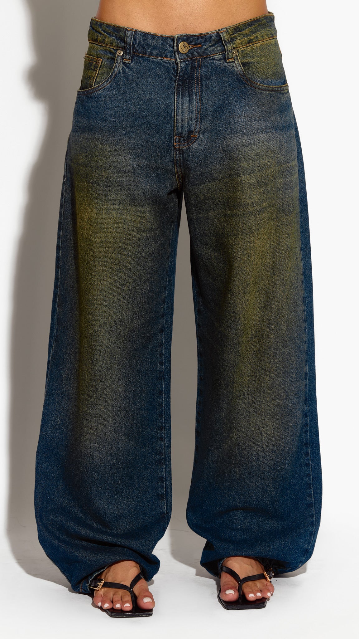 CALÇA JEANS OVERSIZED INDIGO