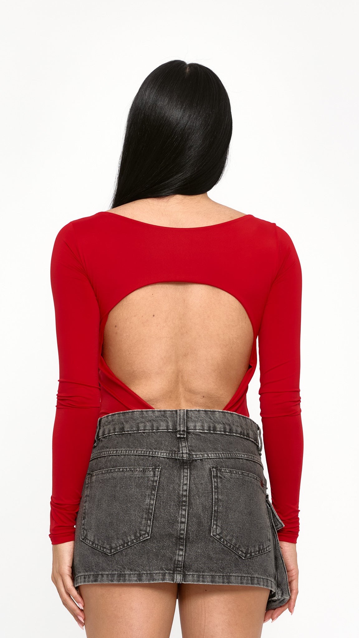 BODY MANGA LONGA SKINFIT VERMELHO